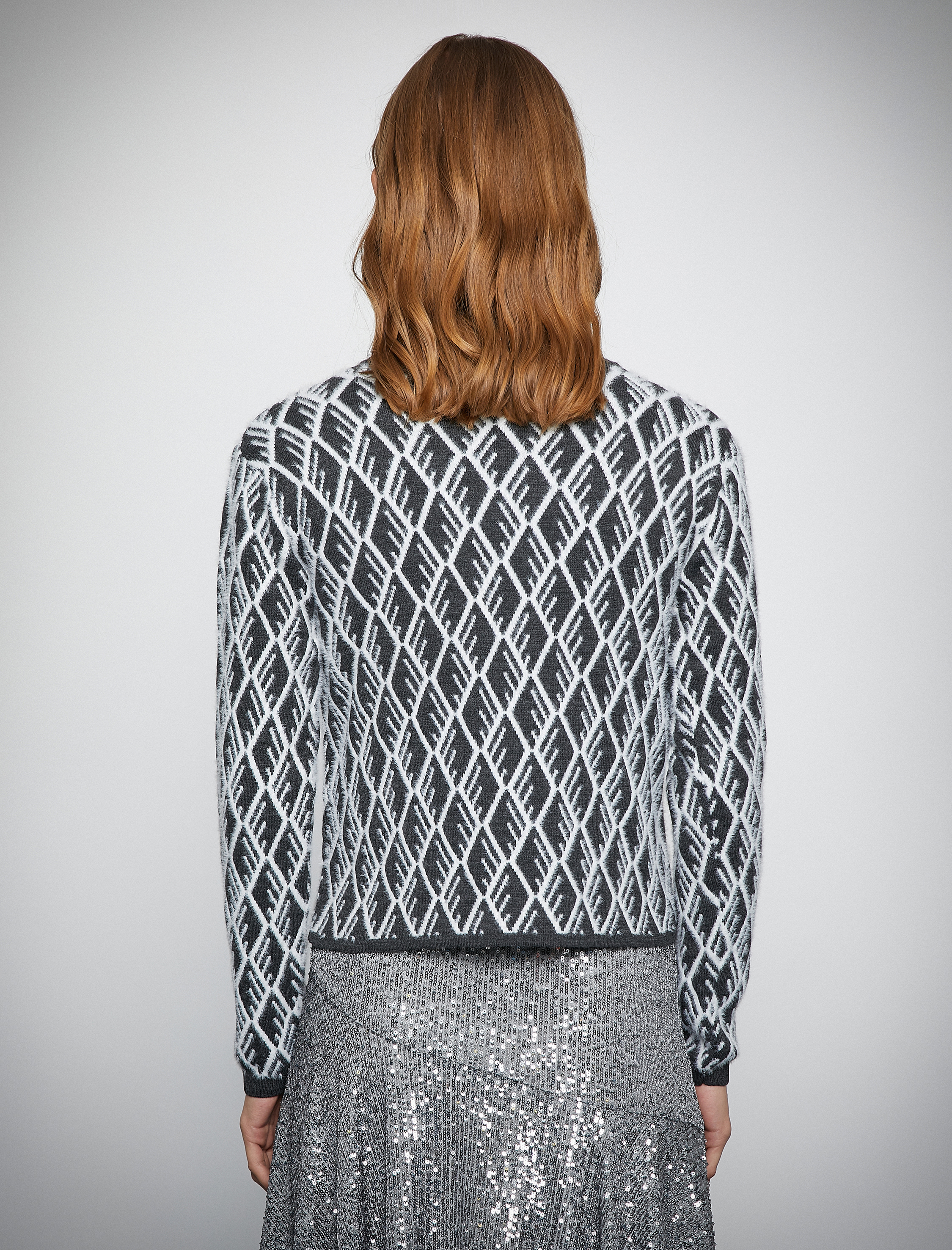 Melis Ağazat X Koton - Simli Yumuşak Dokulu Yuvarlak Yaka Triko Kazak