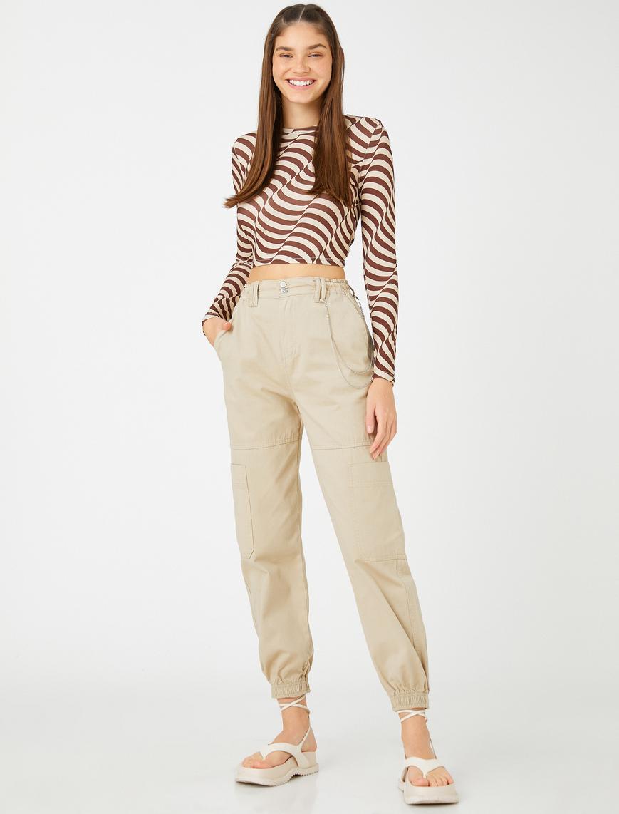   Jogger Pantolon Zincir Detaylı