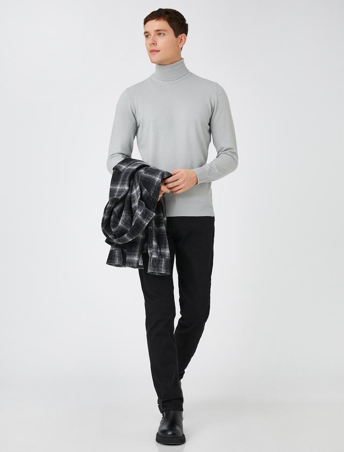  Basic Triko Kazak Balıkçı Yaka