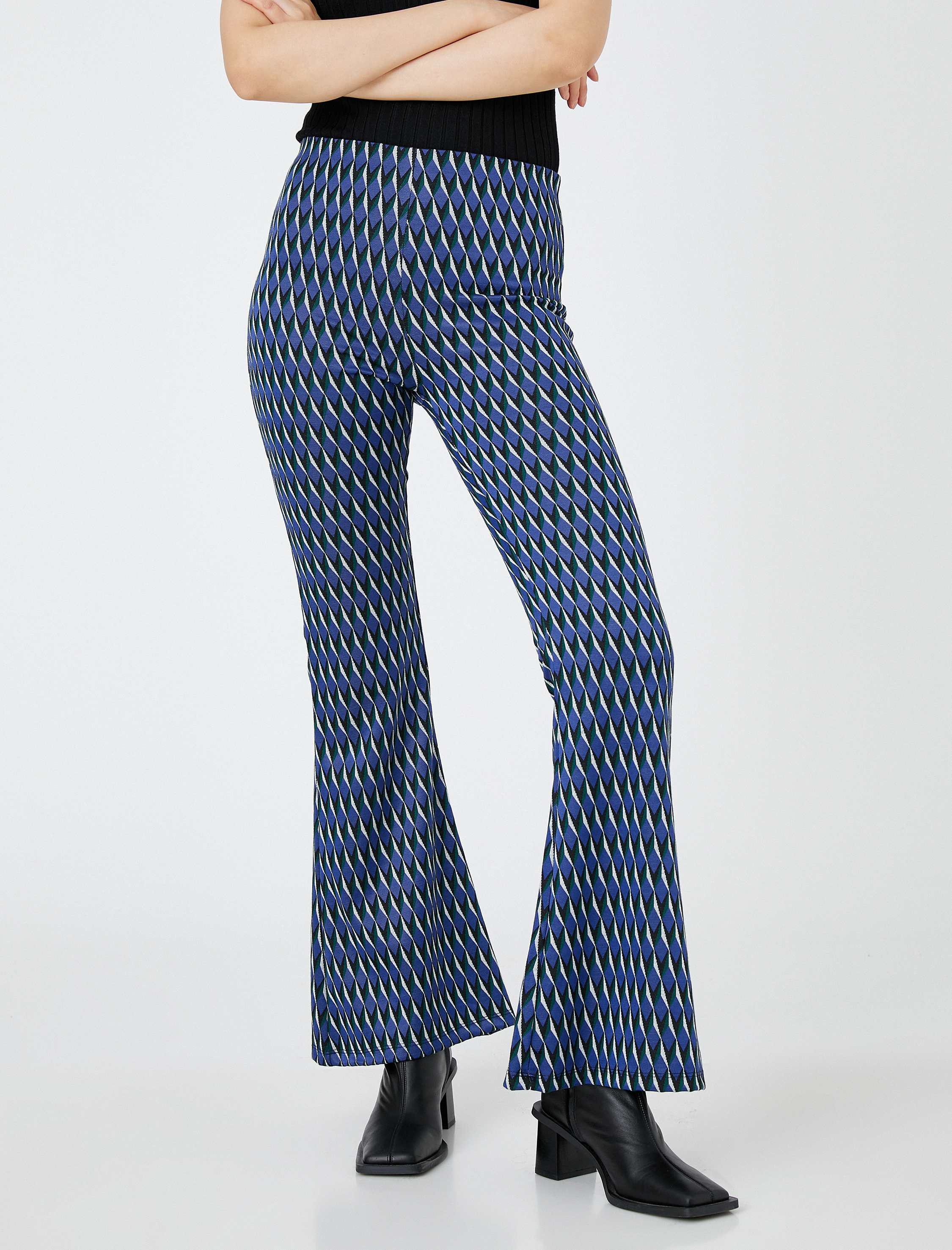   İspanyol Paça Tayt Yüksek Bel