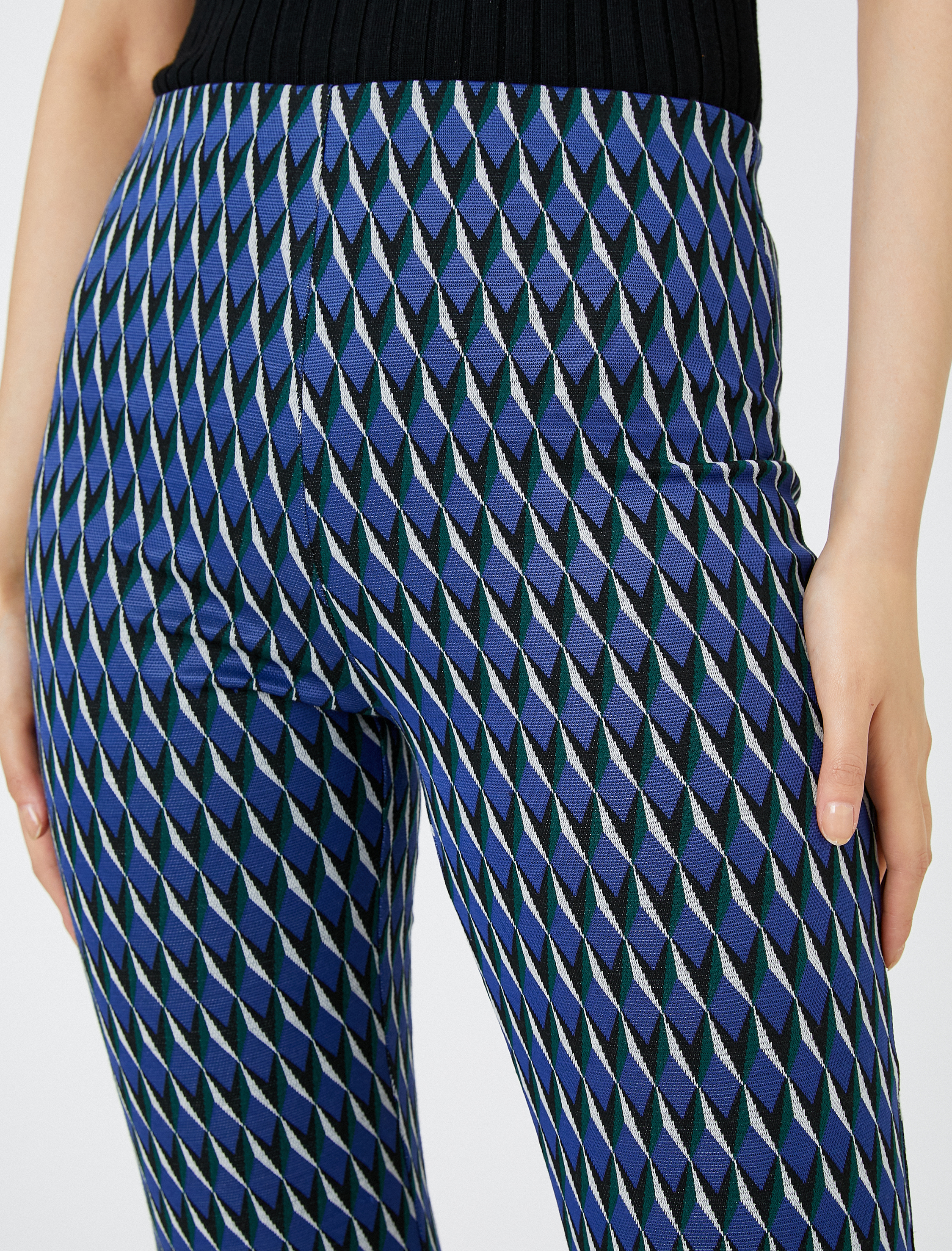   İspanyol Paça Tayt Yüksek Bel