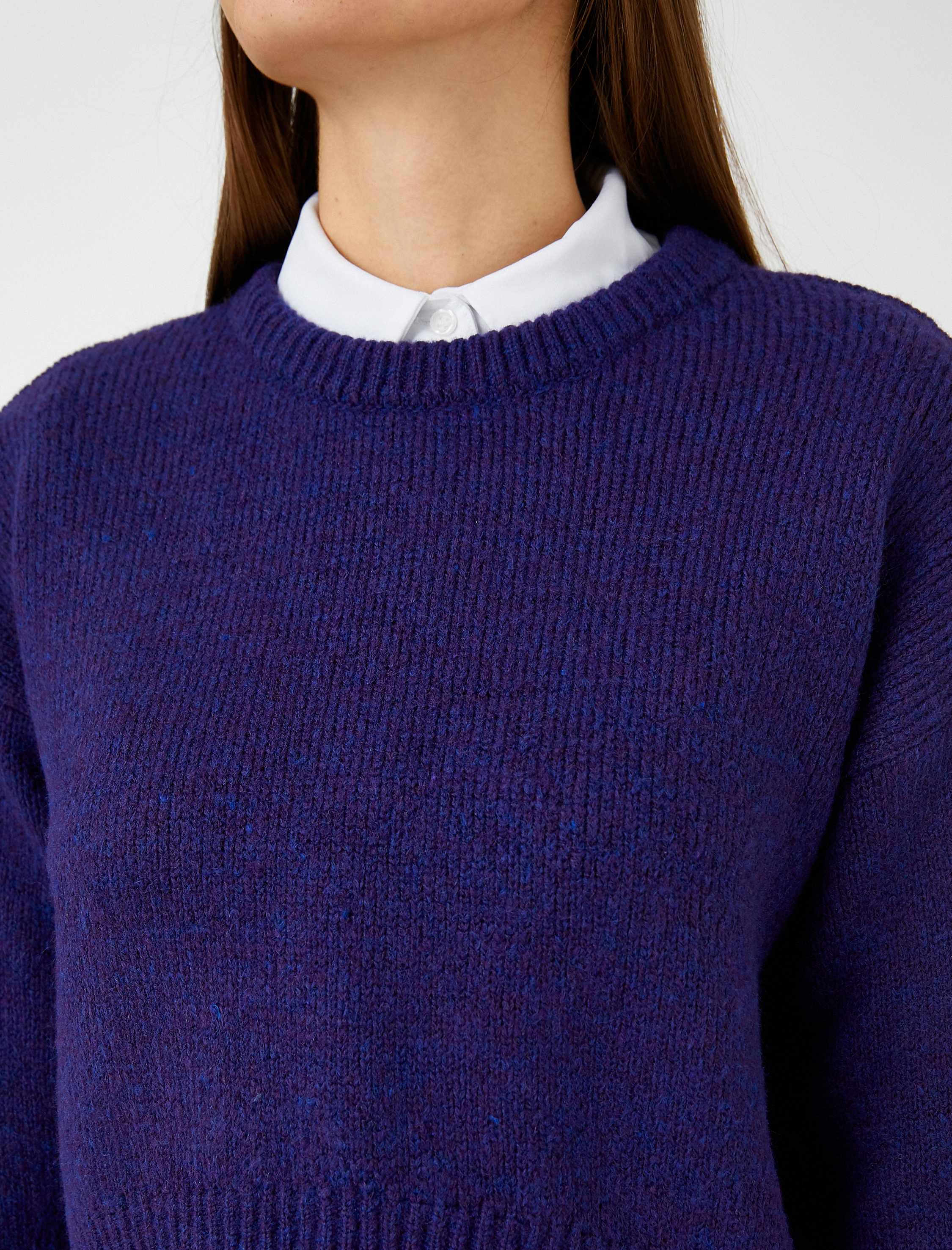   Bisiklet Yaka Triko Kazak Uzun Kollu