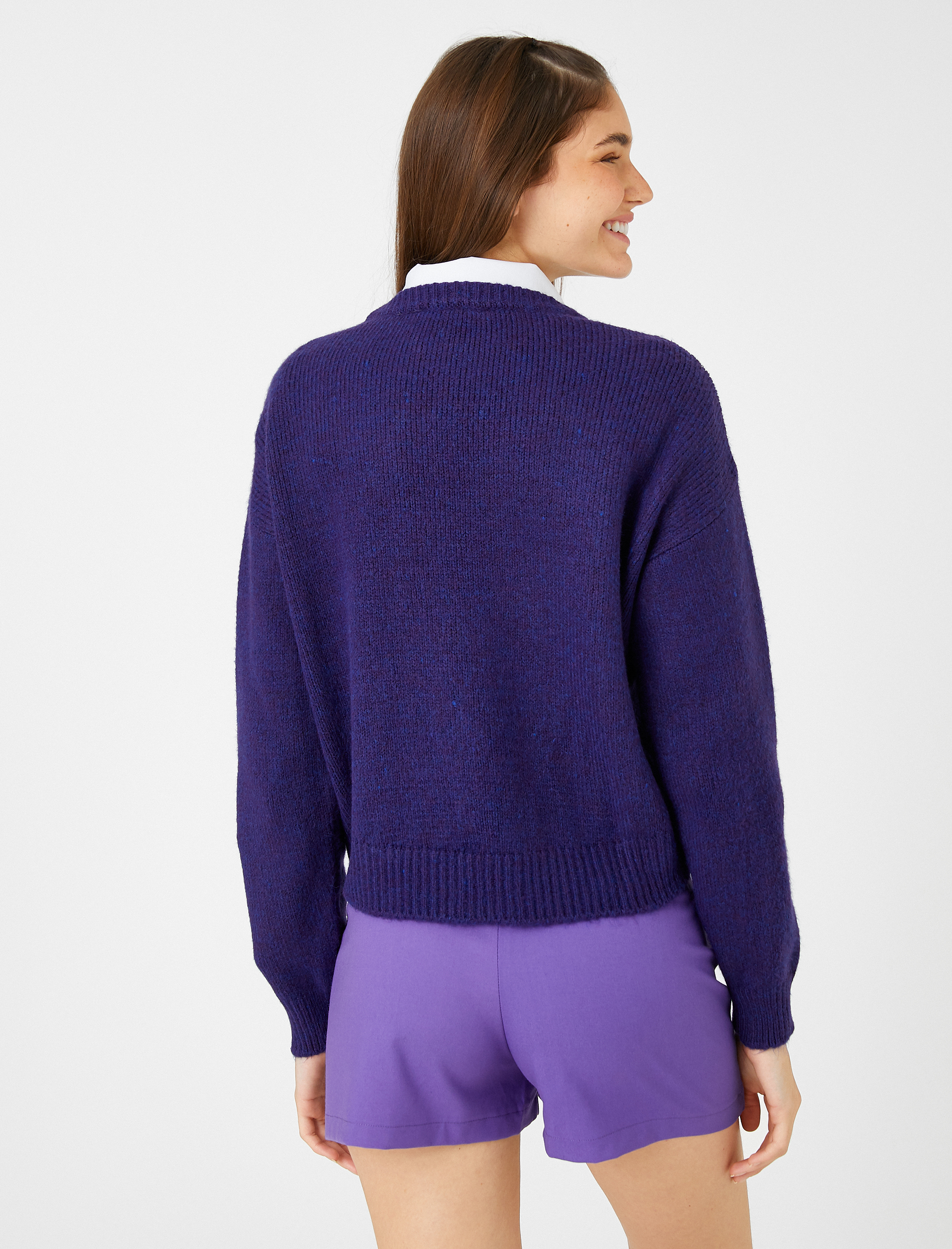   Bisiklet Yaka Triko Kazak Uzun Kollu