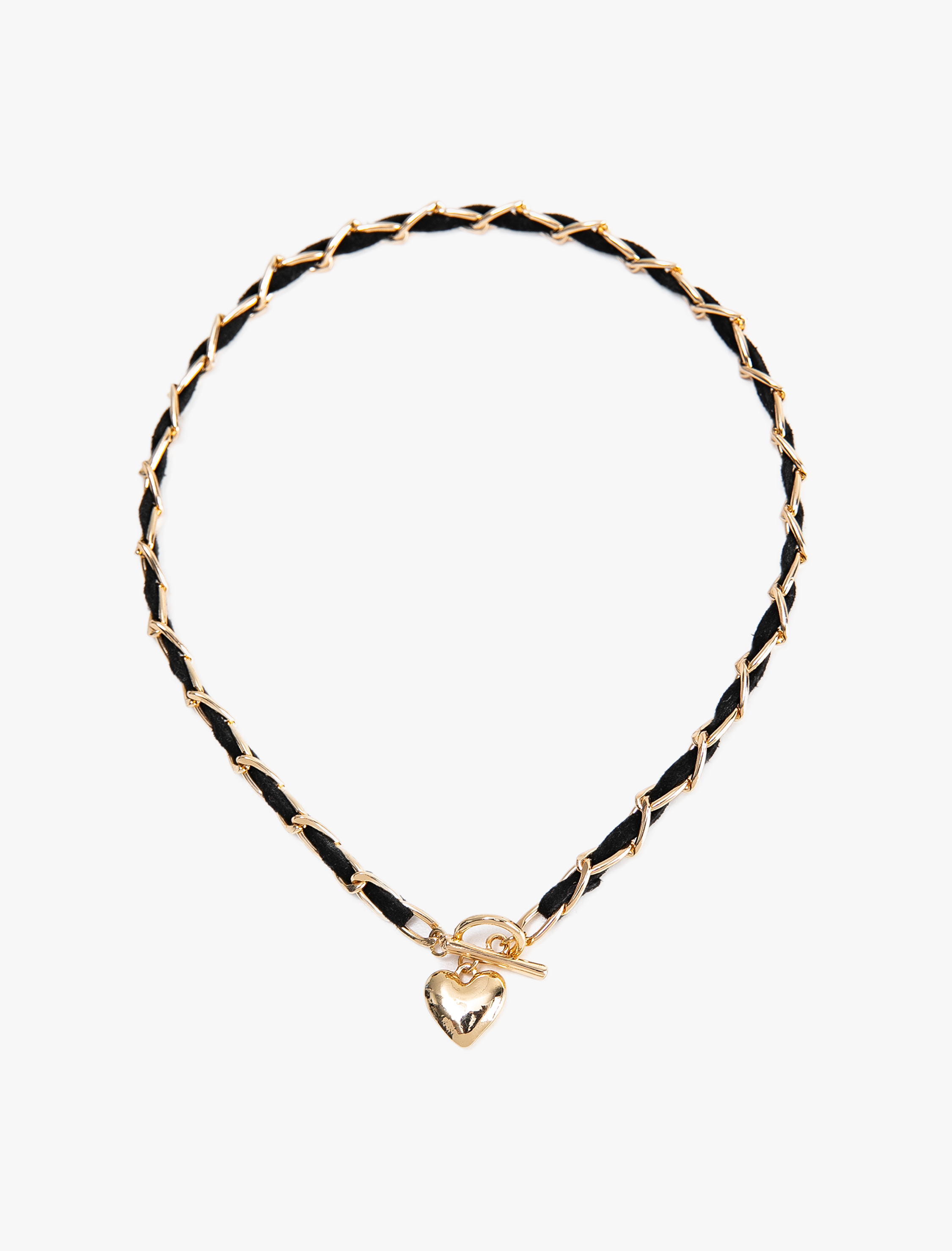  Kadın Zincir Çelik Kolye Kalp Çelik Kolye Ucu Detaylı