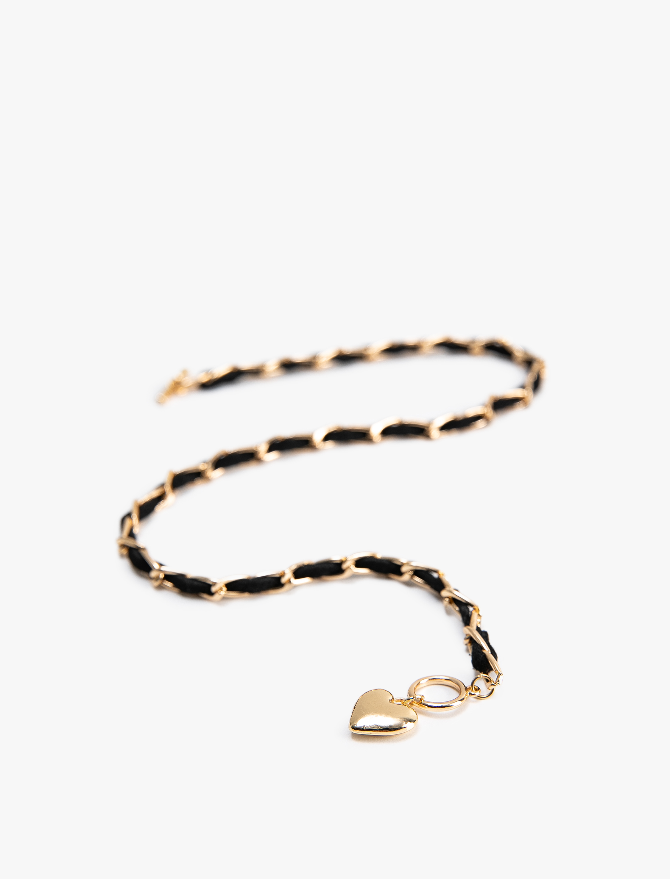  Kadın Zincir Çelik Kolye Kalp Çelik Kolye Ucu Detaylı