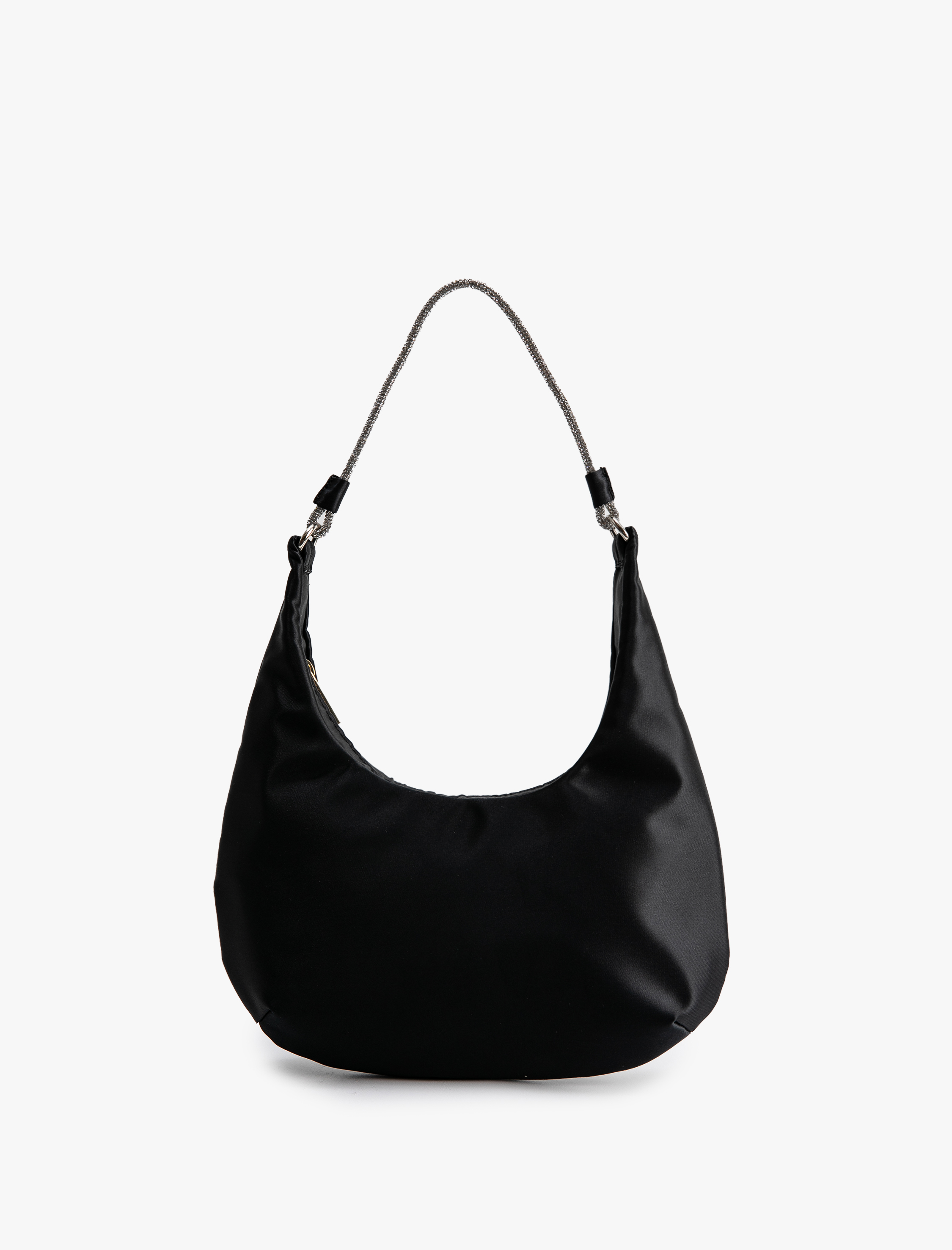  Kadın Baget Çanta Parlak Taşlı Askı Detaylı Fermuarlı