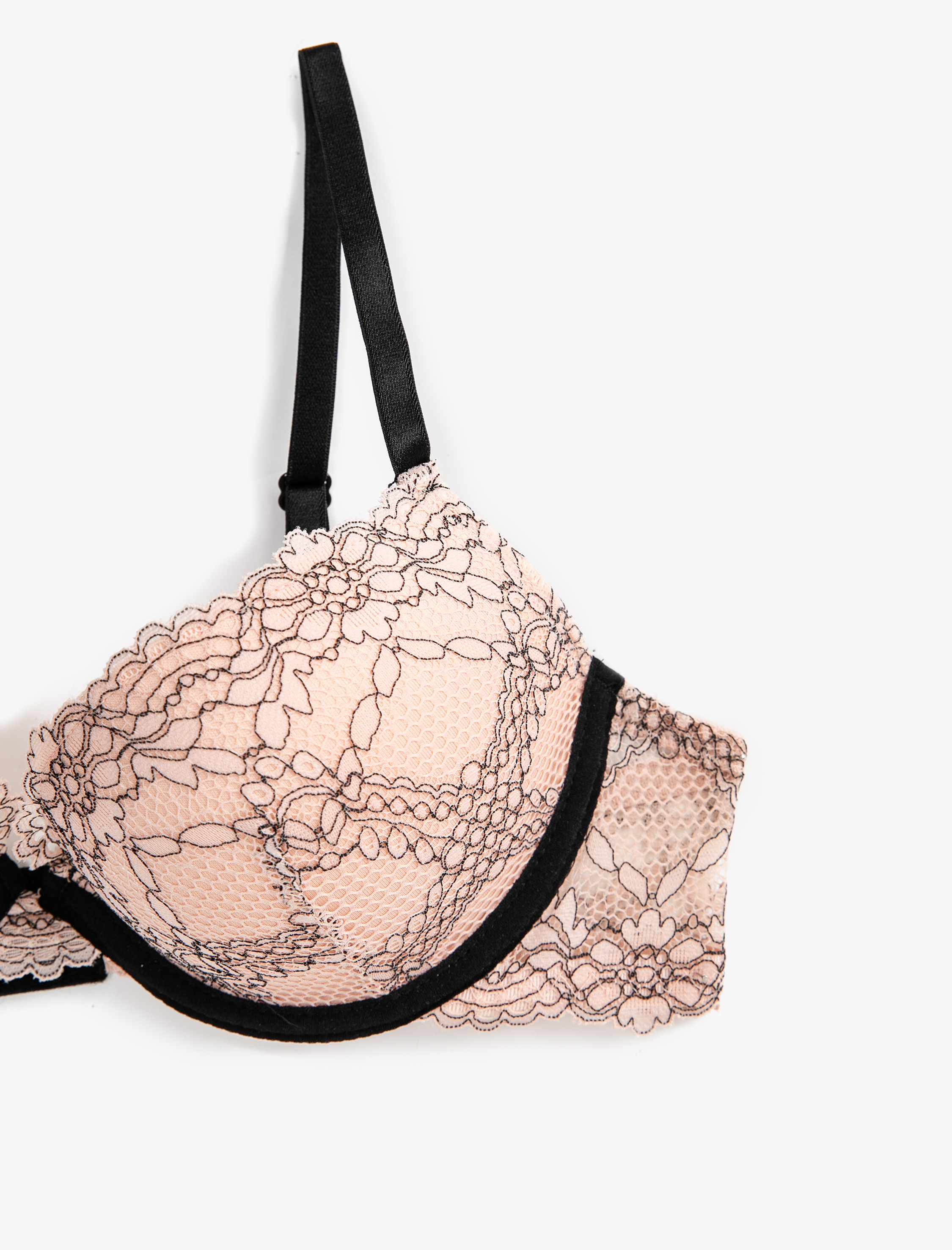   Dantelli Destekli Sütyen Ekstra Dolgulu Balenli Kaplı