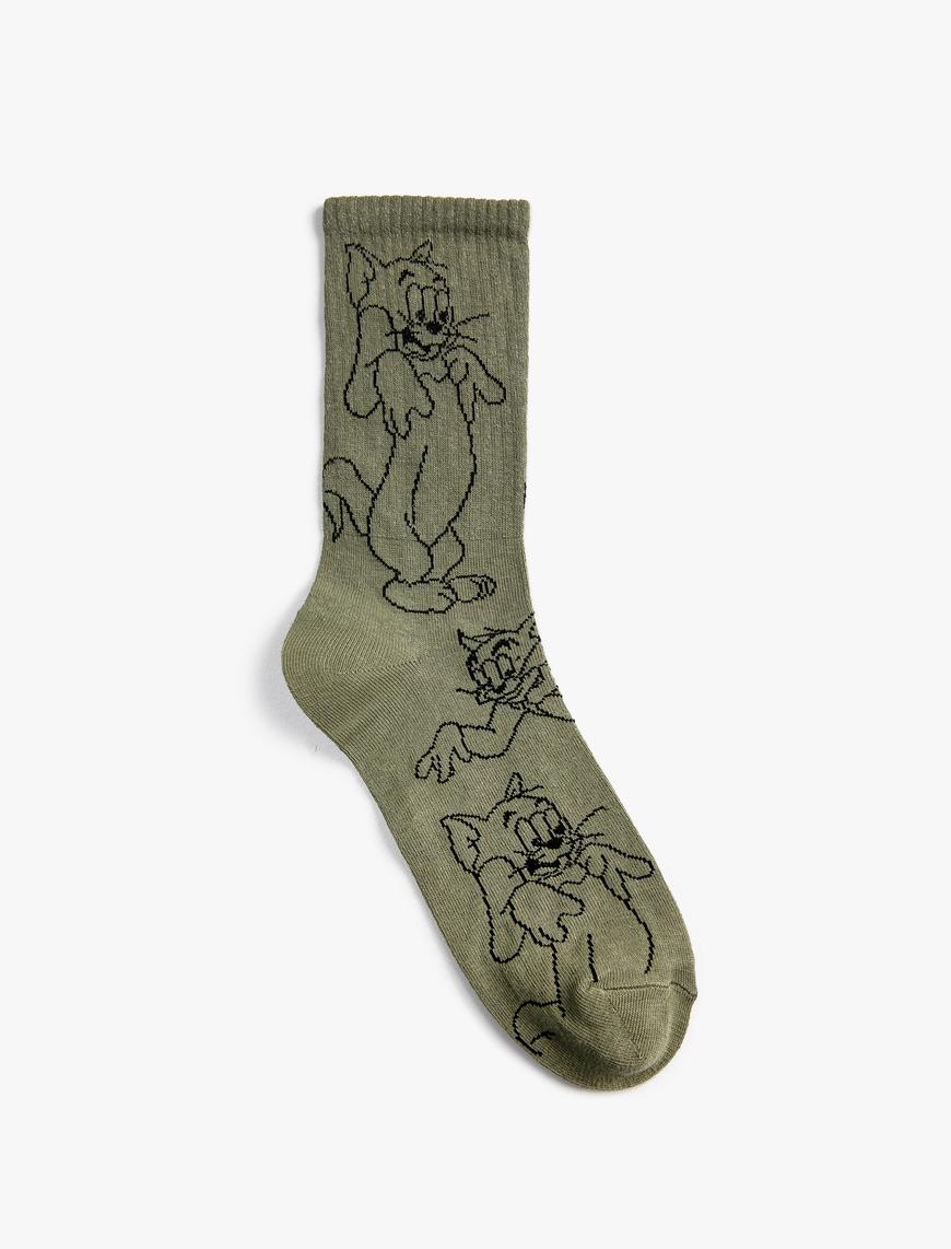  Erkek Tom ve Jerry Çorap Lisanslı Baskılı