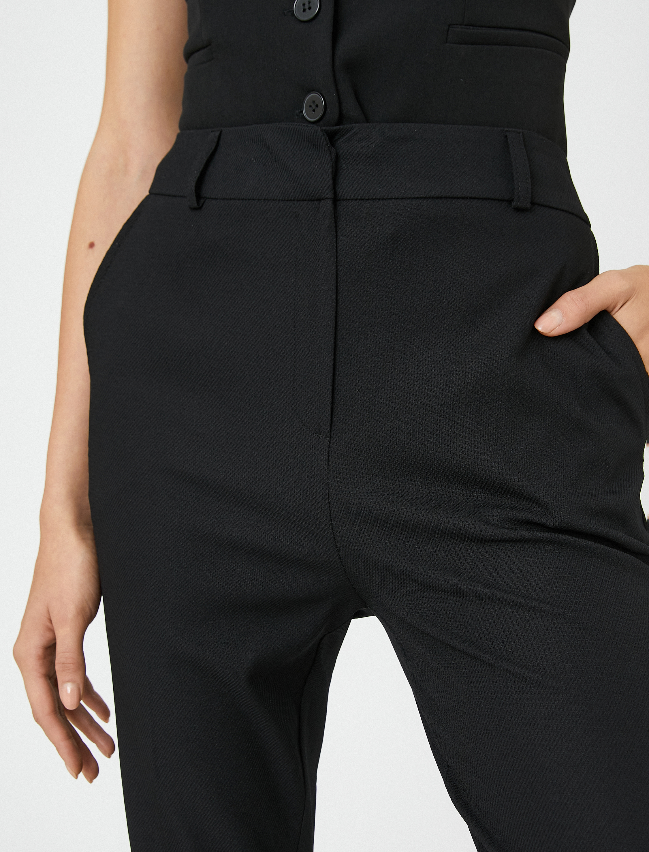   Cigarette Pantolon Yüksek Bel Cepli