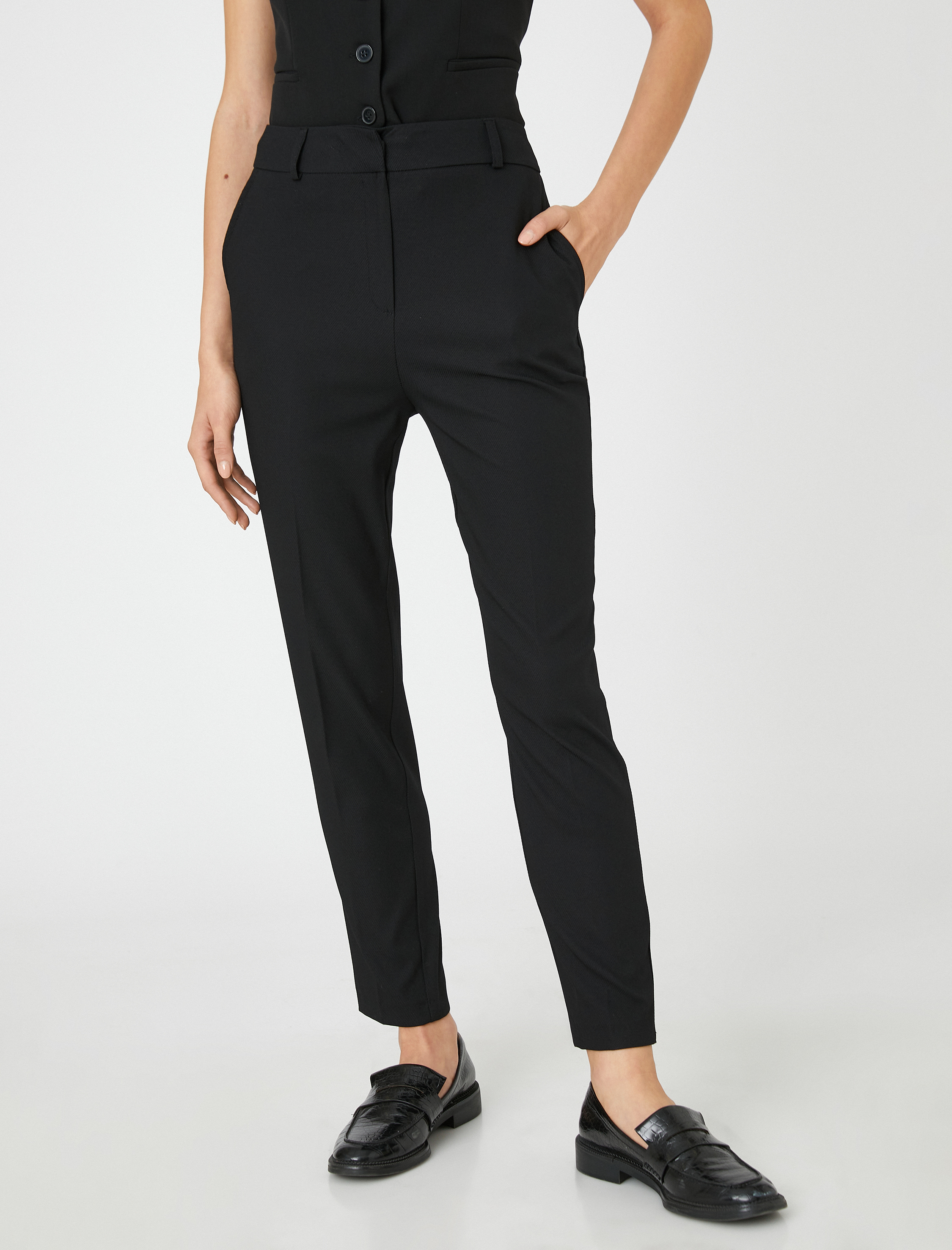   Cigarette Pantolon Yüksek Bel Cepli