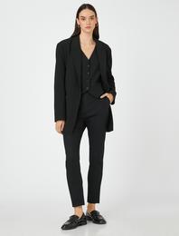 Cigarette Pantolon Yüksek Bel Cepli