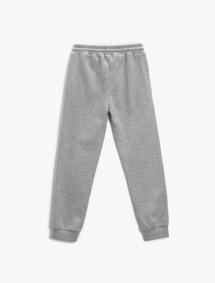 Erkek Çocuk Basic Jogger Eşofman Altı Beli Bağlamalı Cepli Gofre Dokulu