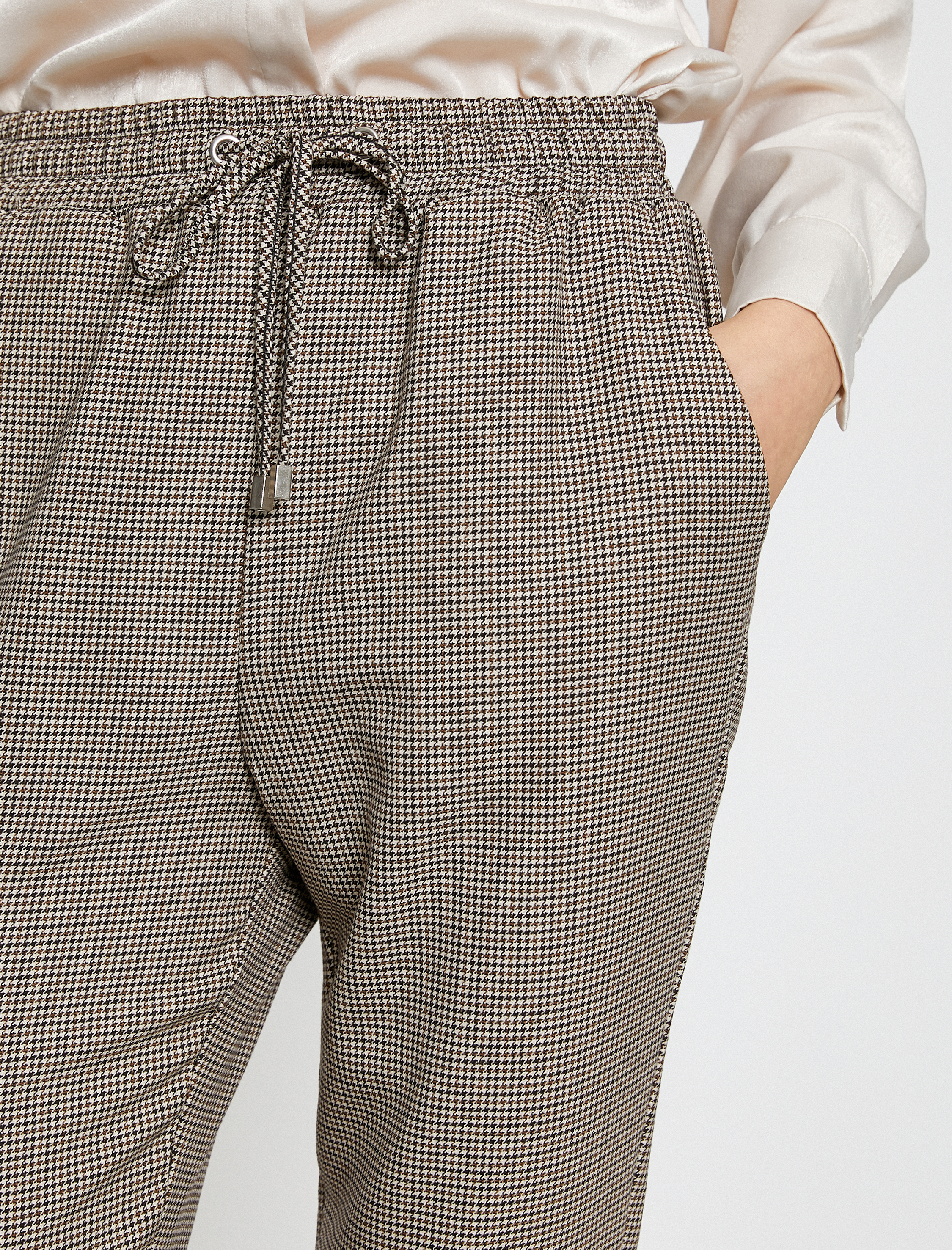   Havuç Pantolon Beli Bağlamalı Cepli