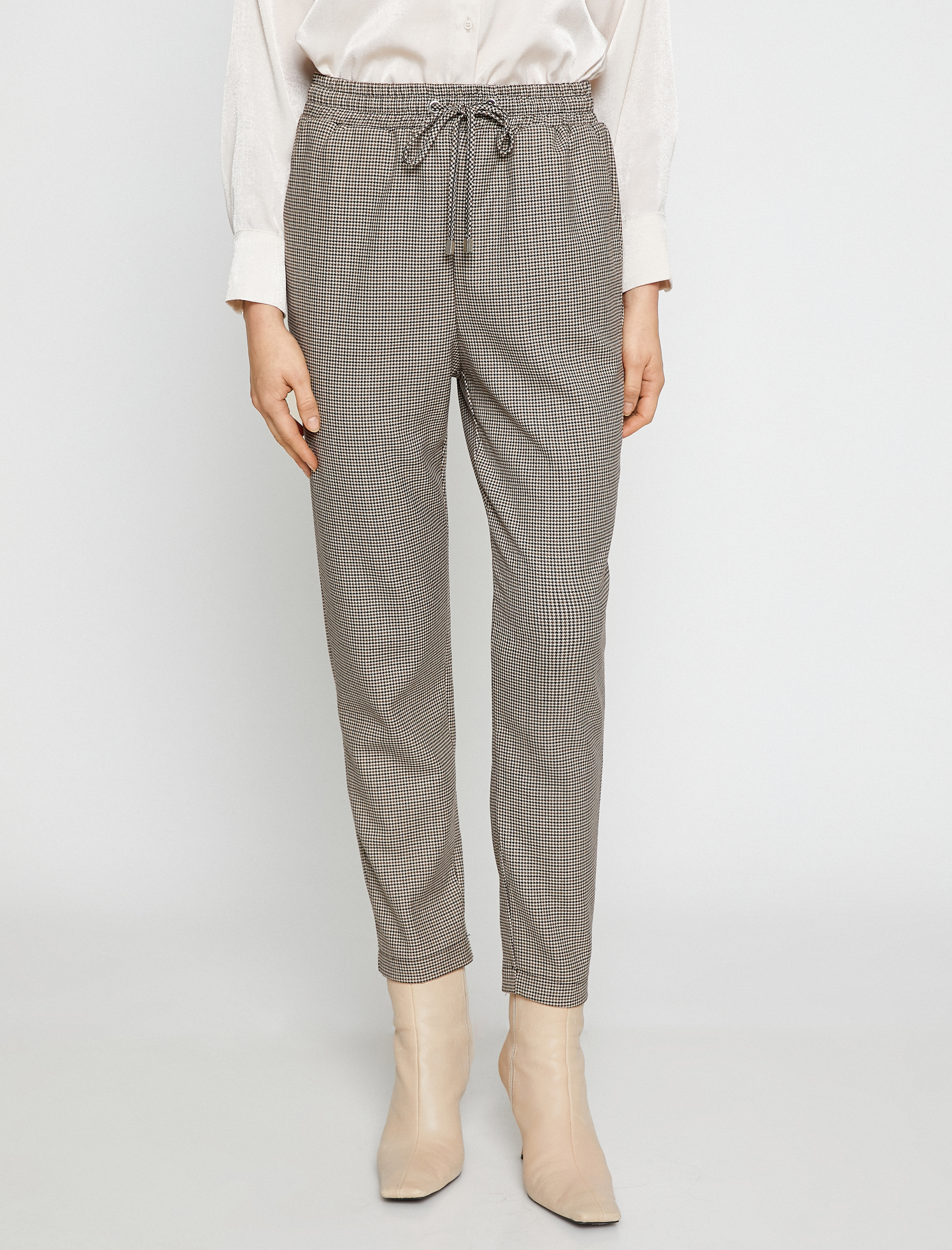   Havuç Pantolon Beli Bağlamalı Cepli