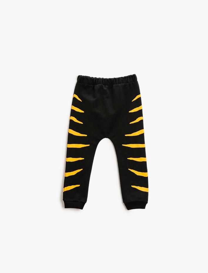 Erkek Bebek Jogger Eşofman Altı Baskılı Beli Bağlamalı