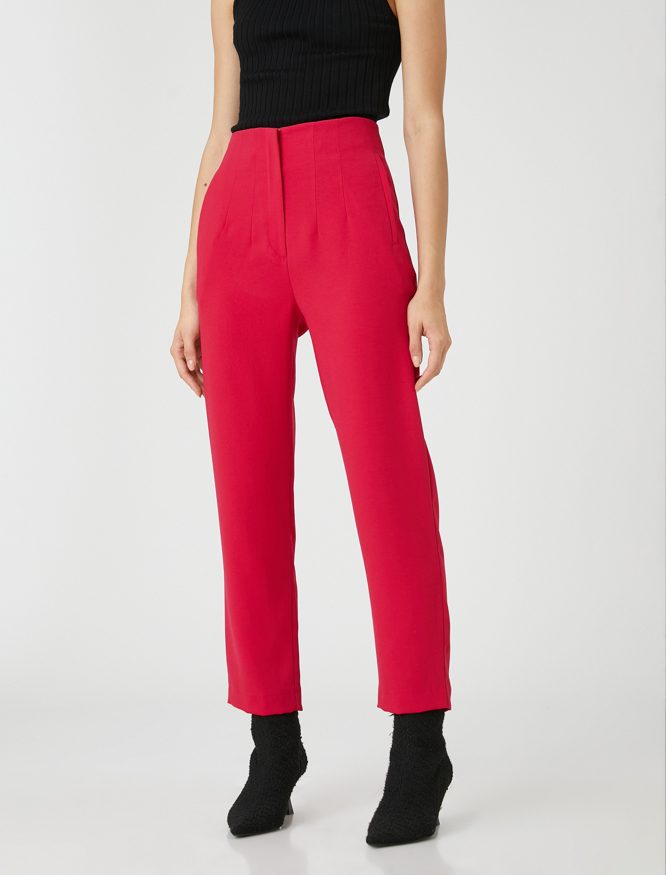   Cigarette Pantolon Dikiş Detaylı Cepli Bilek Boy