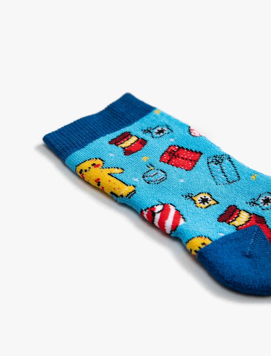  Erkek Çocuk Yılbaşı Temalı Havlu Çorap