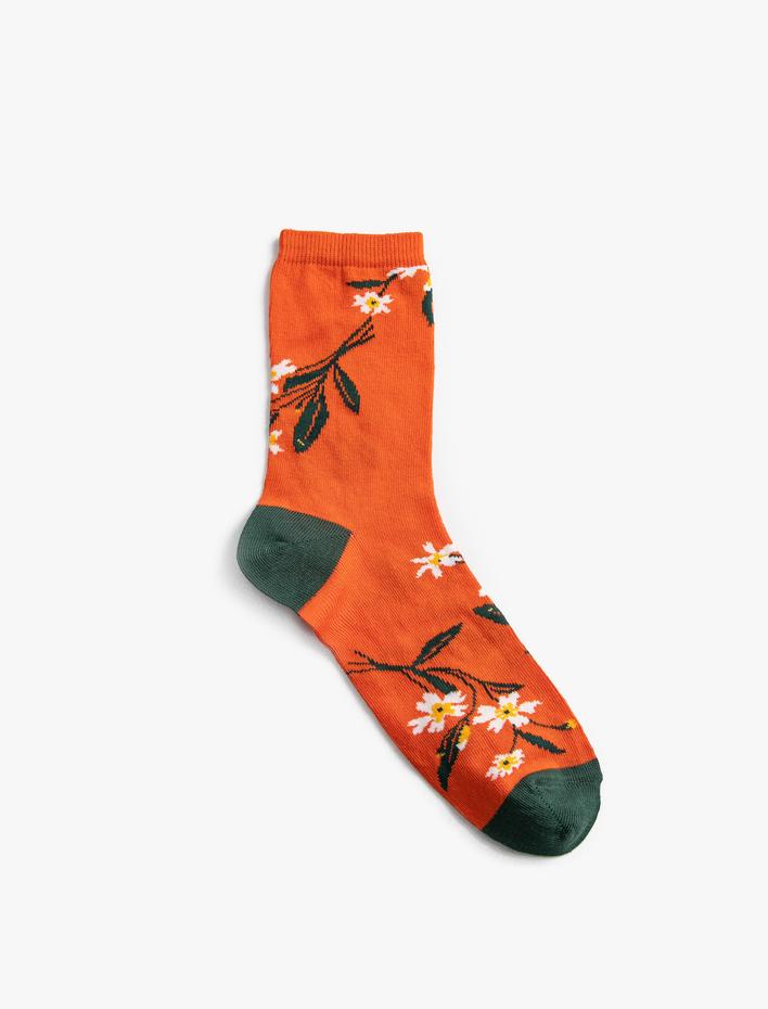 Kadın Çiçekli Soket Çorap