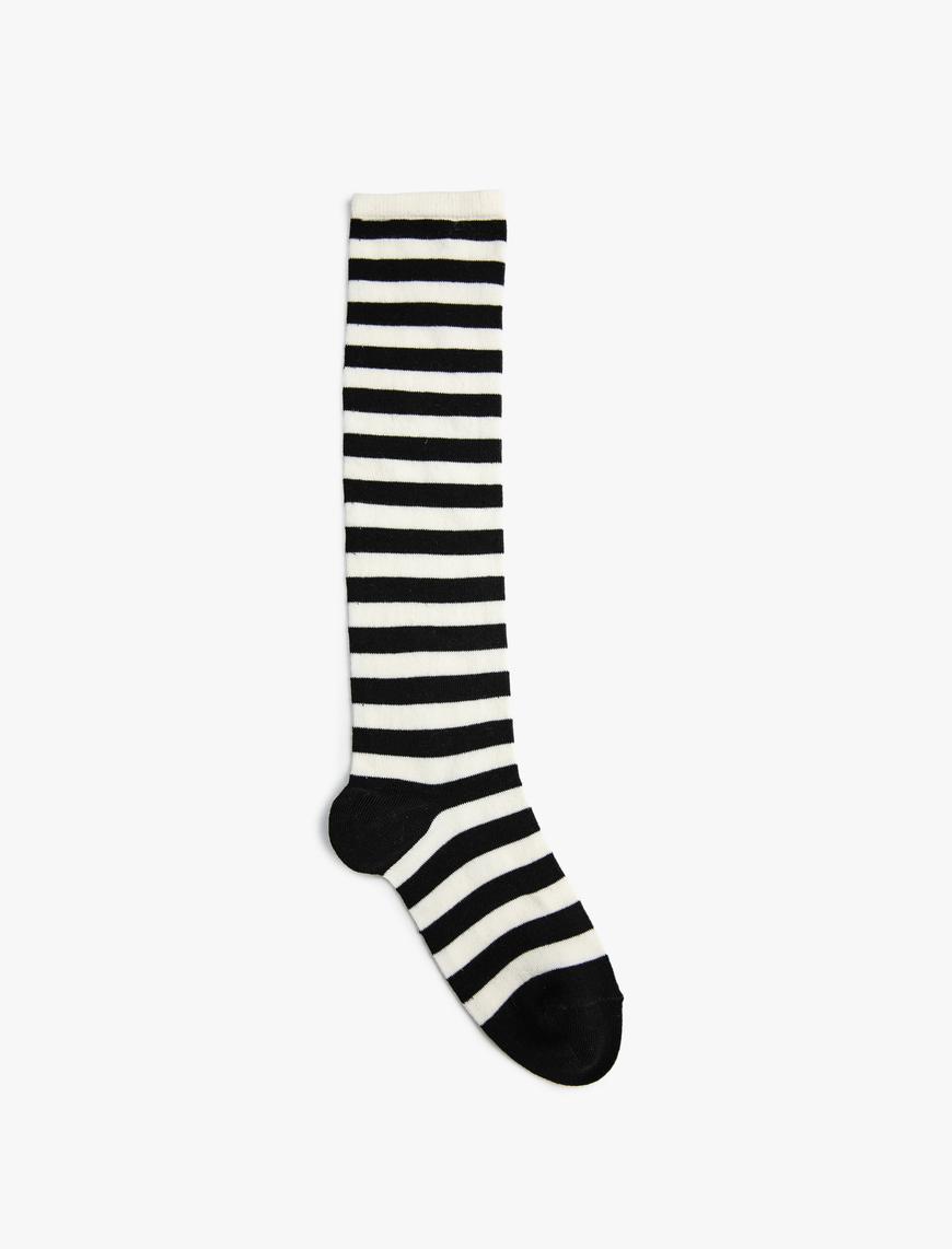  Kadın Çizgili Uzun Soket Çorap - Rachel Araz X Koton