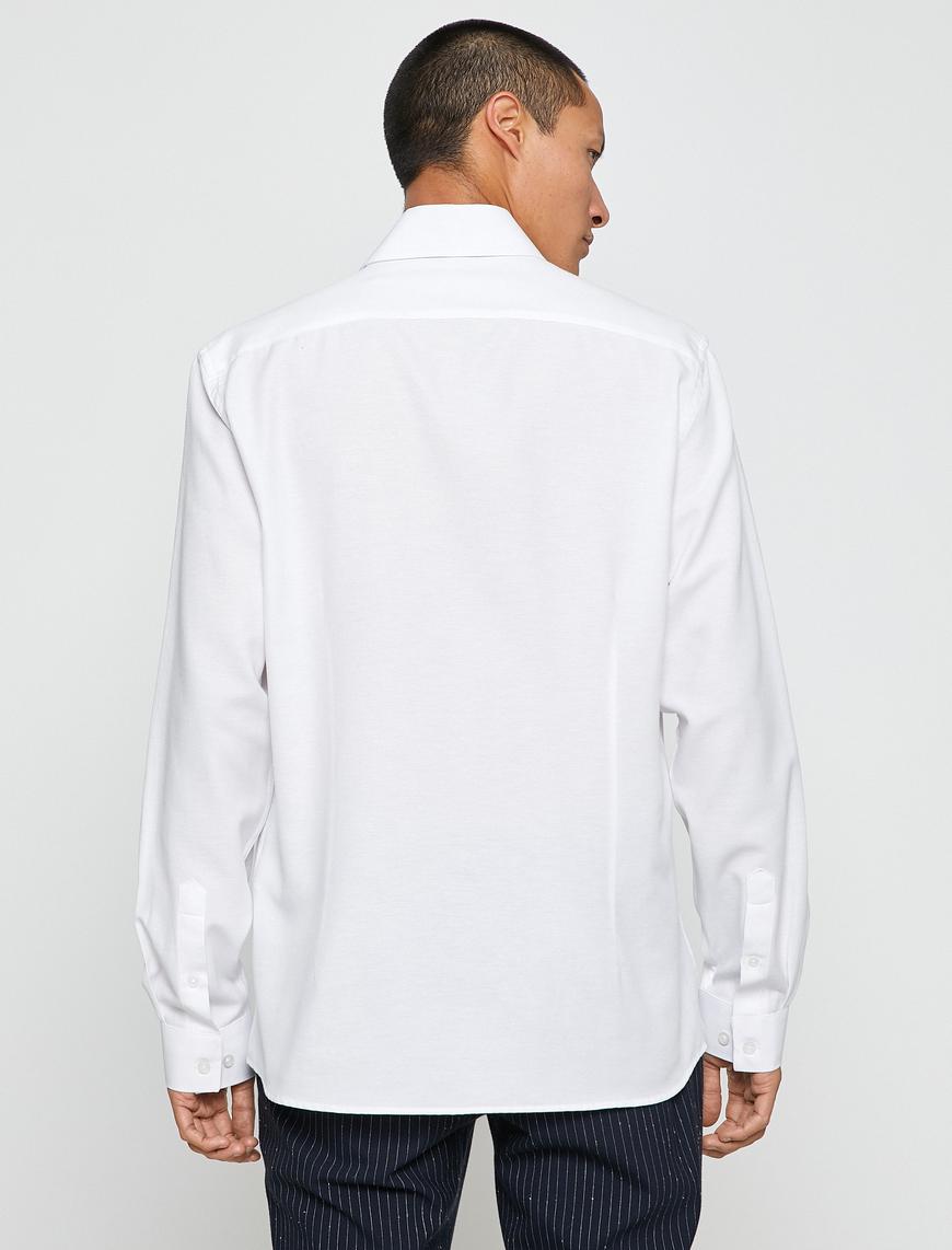   Spor Gömlek Slim Fit Klasik Yaka Uzun Kollu Non Iron