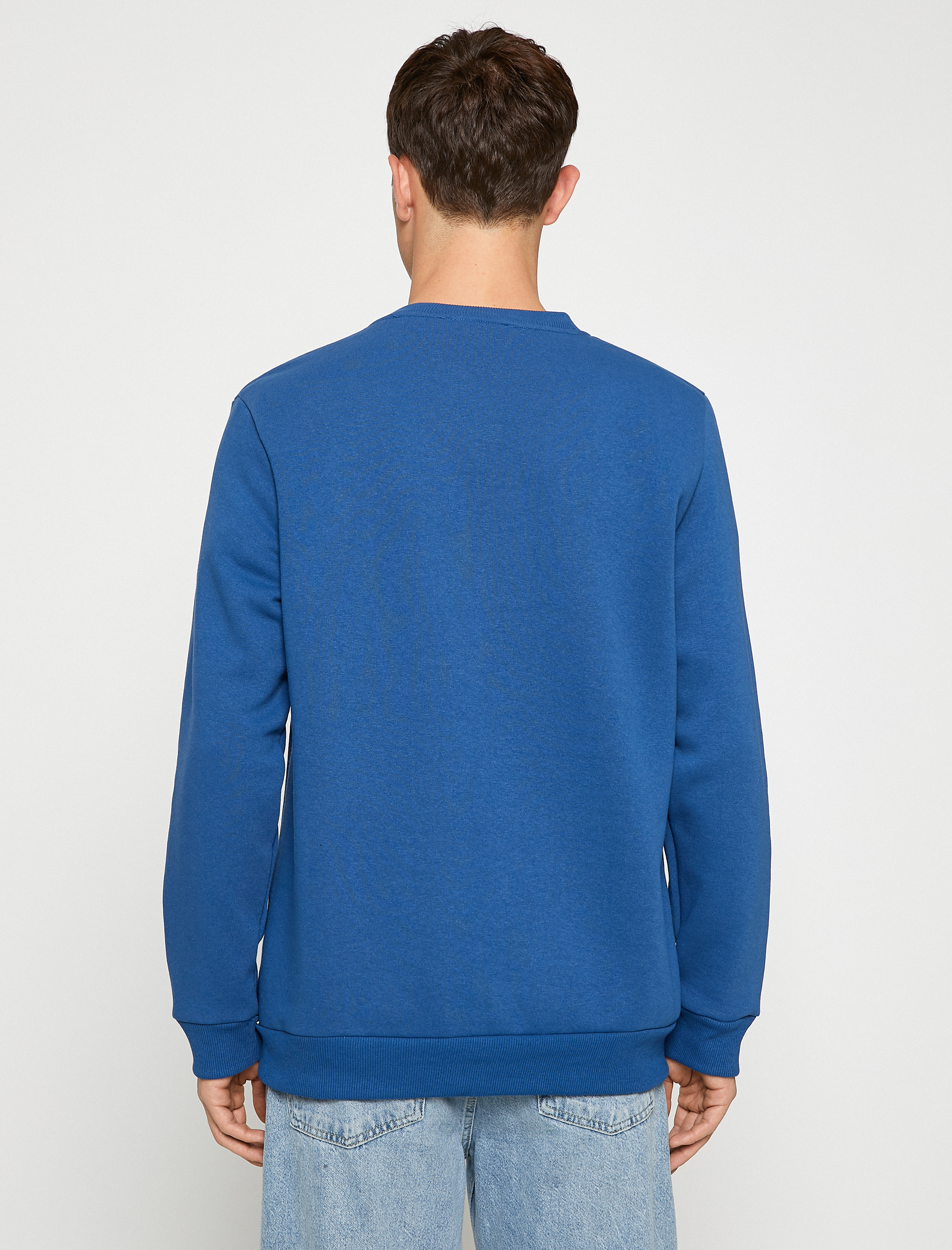   Kolej Sweatshirt İşleme Detaylı Bisiklet Yaka