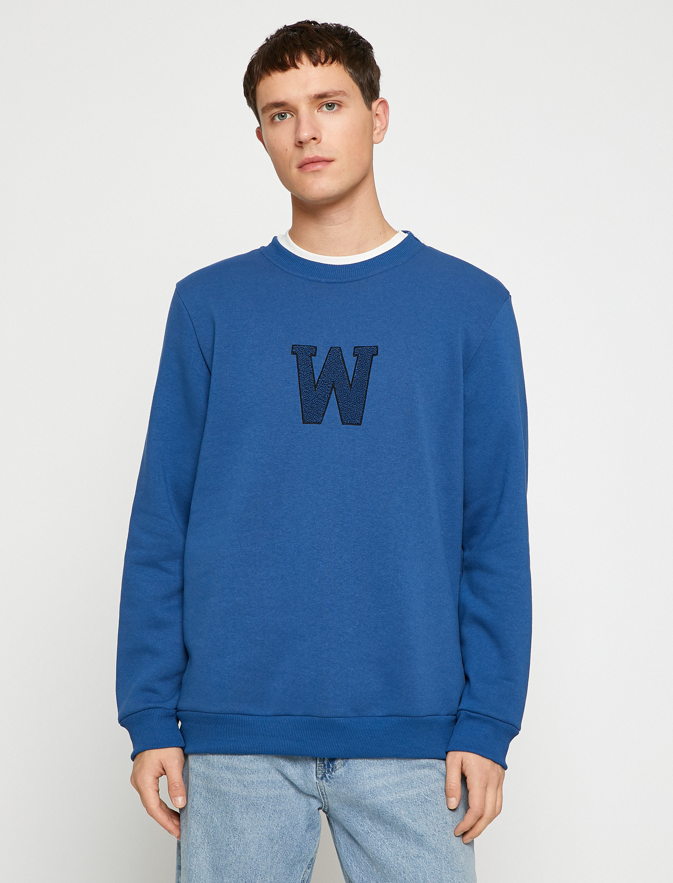   Kolej Sweatshirt İşleme Detaylı Bisiklet Yaka