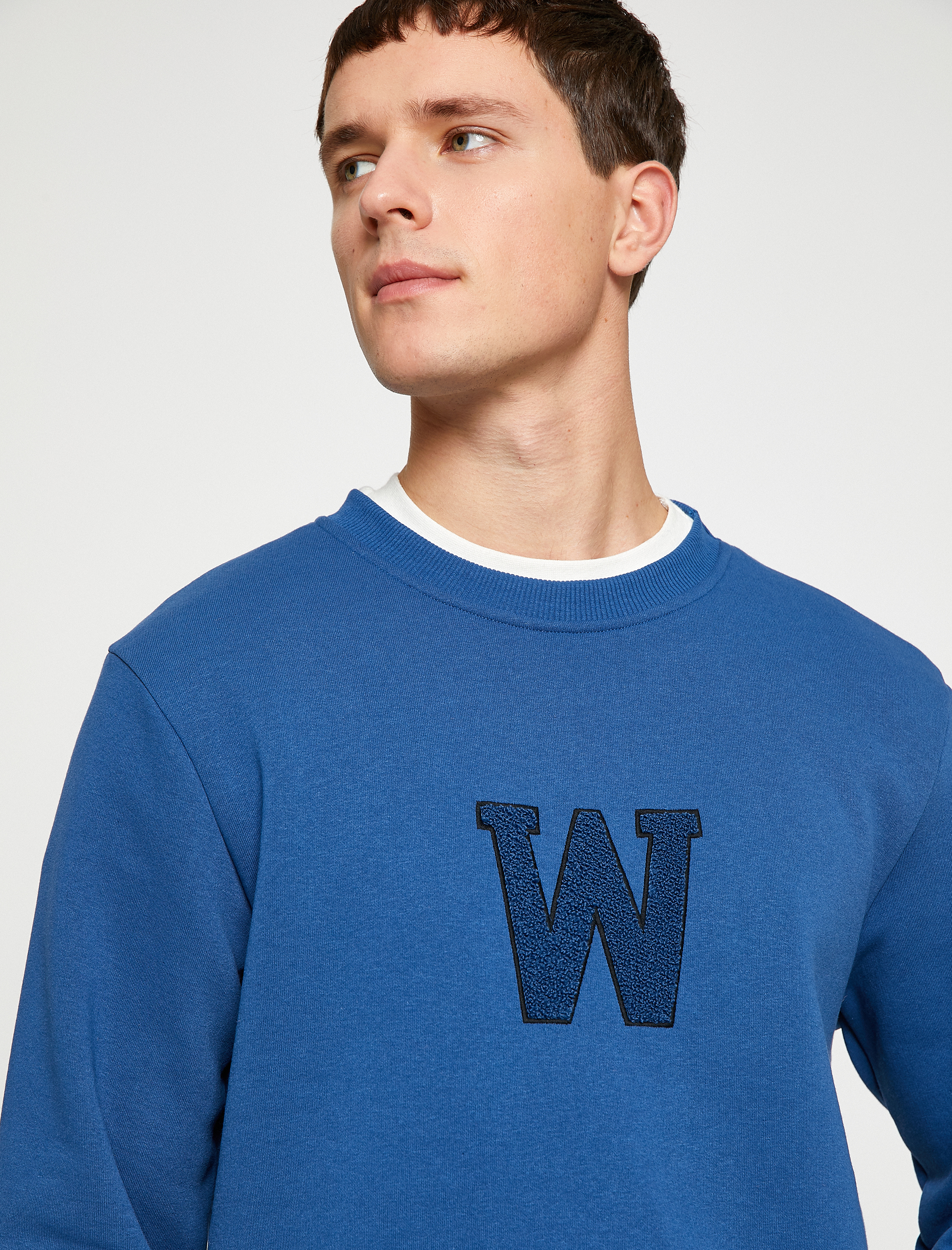   Kolej Sweatshirt İşleme Detaylı Bisiklet Yaka