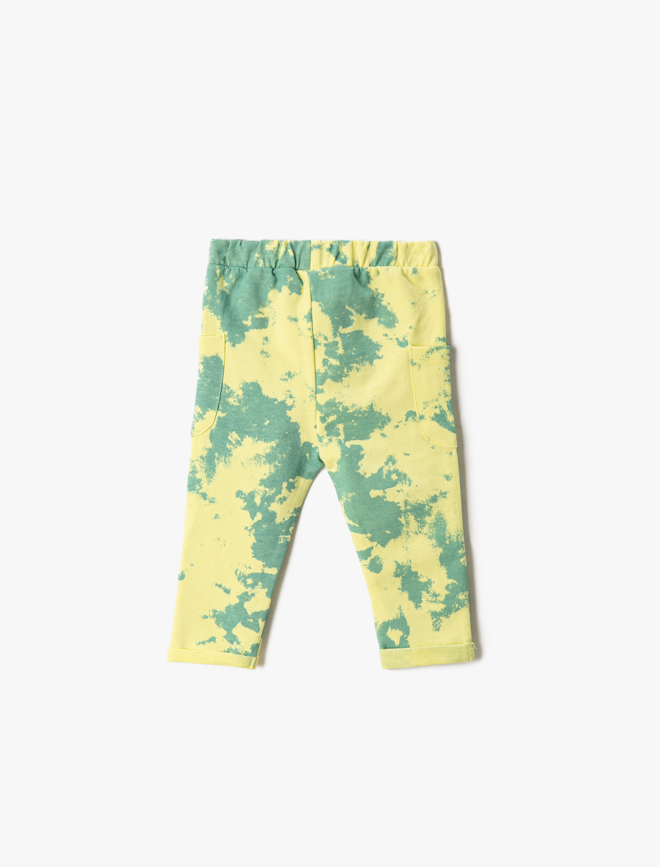  Erkek Bebek Batik Desenli Yanları Cep Detaylı Eşofman Altı Beli Bağlamalı Lastikli