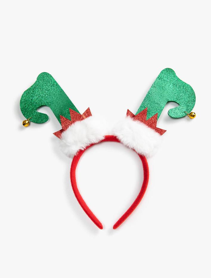 Kadın Yılbaşı Temalı Taç Şapka Figürlü Simli