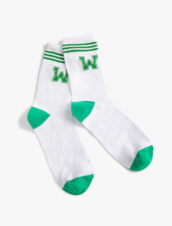 Erkek Kolej Soket Çorap İşleme Detaylı