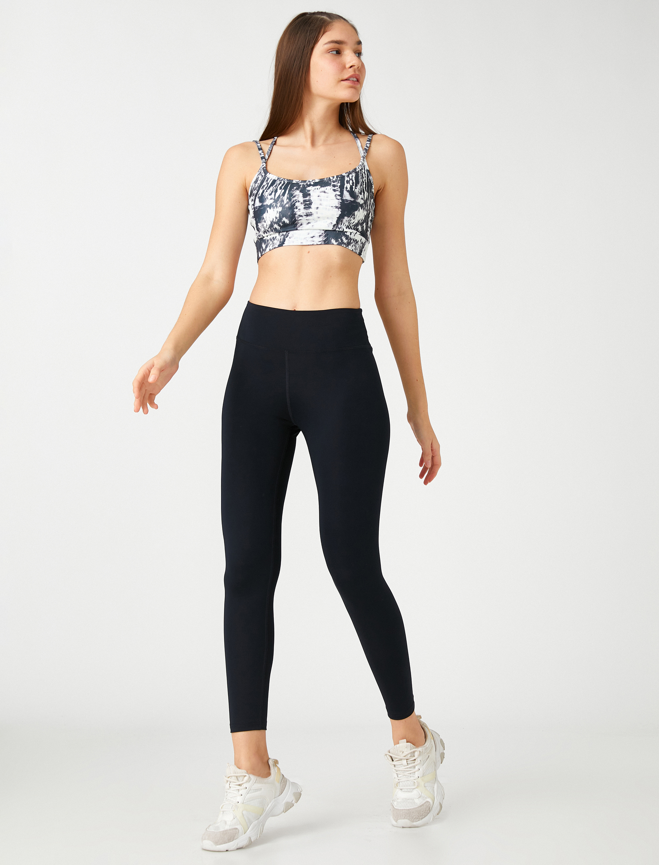   Basic Spor Tayt Yüksek Bel Bilek Boy