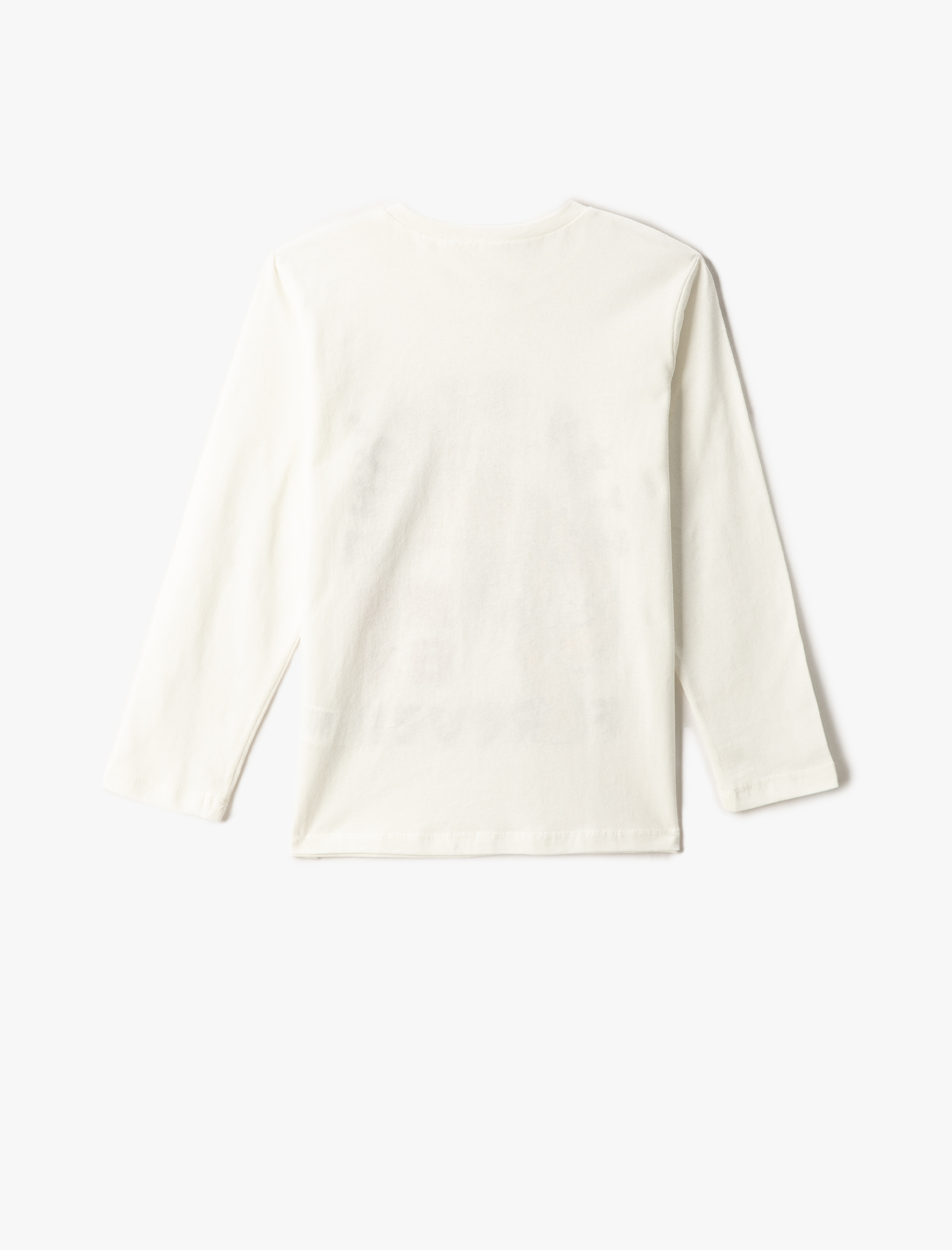  Erkek Çocuk Kaplan Baskılı Tişört Uzun Kollu Bisiklet Yaka