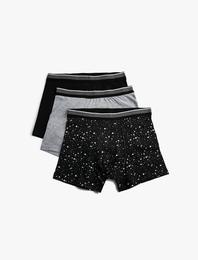 Basic 3'lü Boxer Seti Uzay Temalı Baskılı