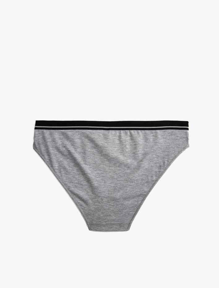  Brief Külot Minimal Baskı Detaylı Ribanalı
