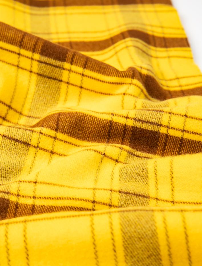 Kadın Ekose Çok Renkli Maksi Atkı Püsküllü