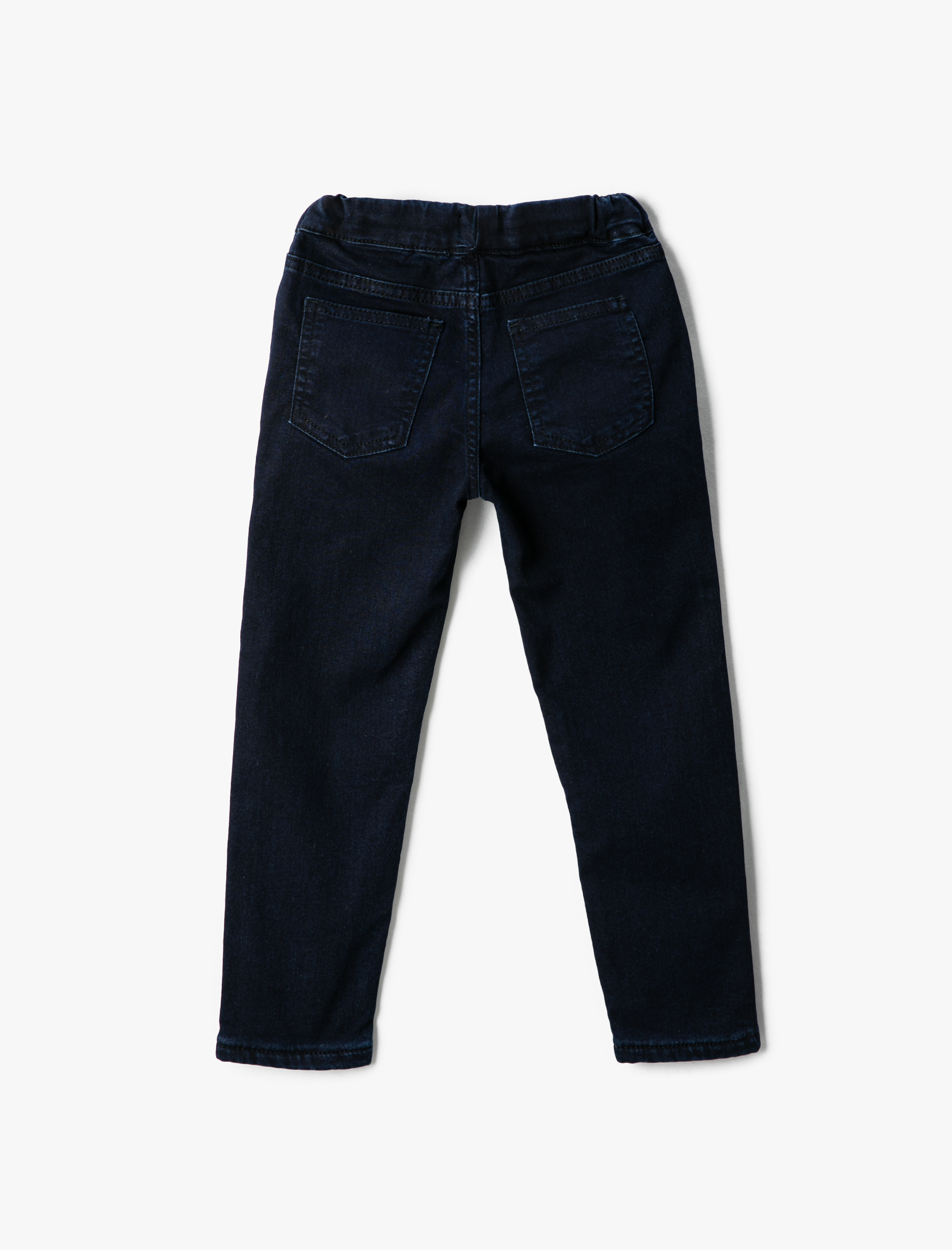  Erkek Çocuk Kot Pantolon Beli Bağlamalı Pamuklu - Slim Jean