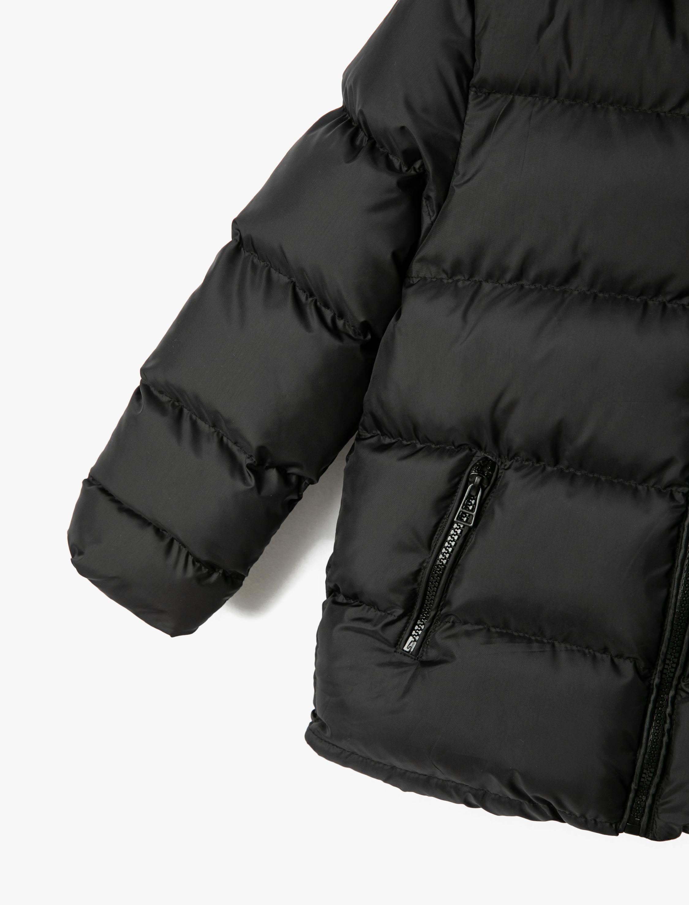  Erkek Çocuk Şişme Mont Kapüşonlu Cepli Fermuarlı