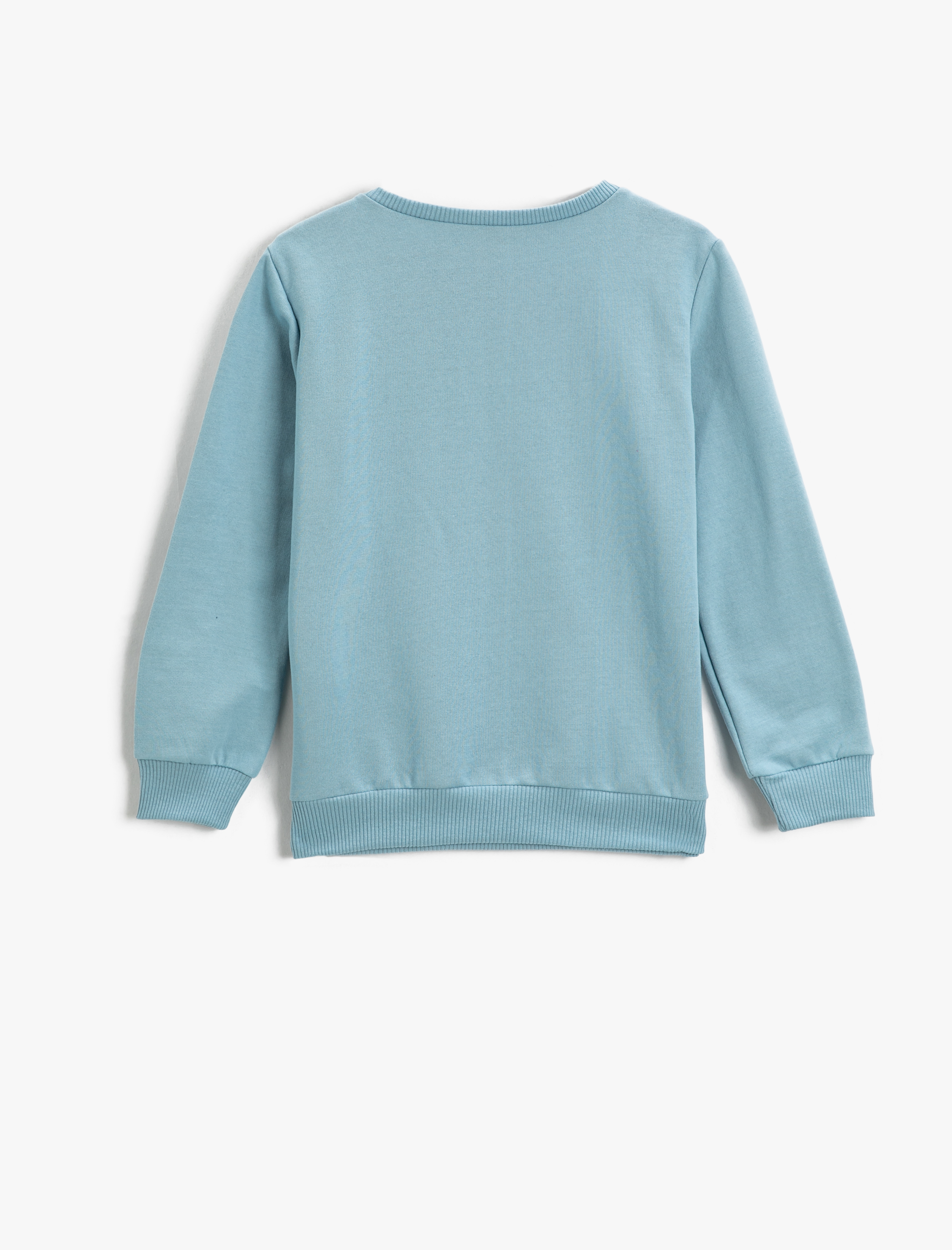 Erkek Çocuk Dinozor Baskılı Sweatshirt Uzun Kollu Bisiklet Yaka