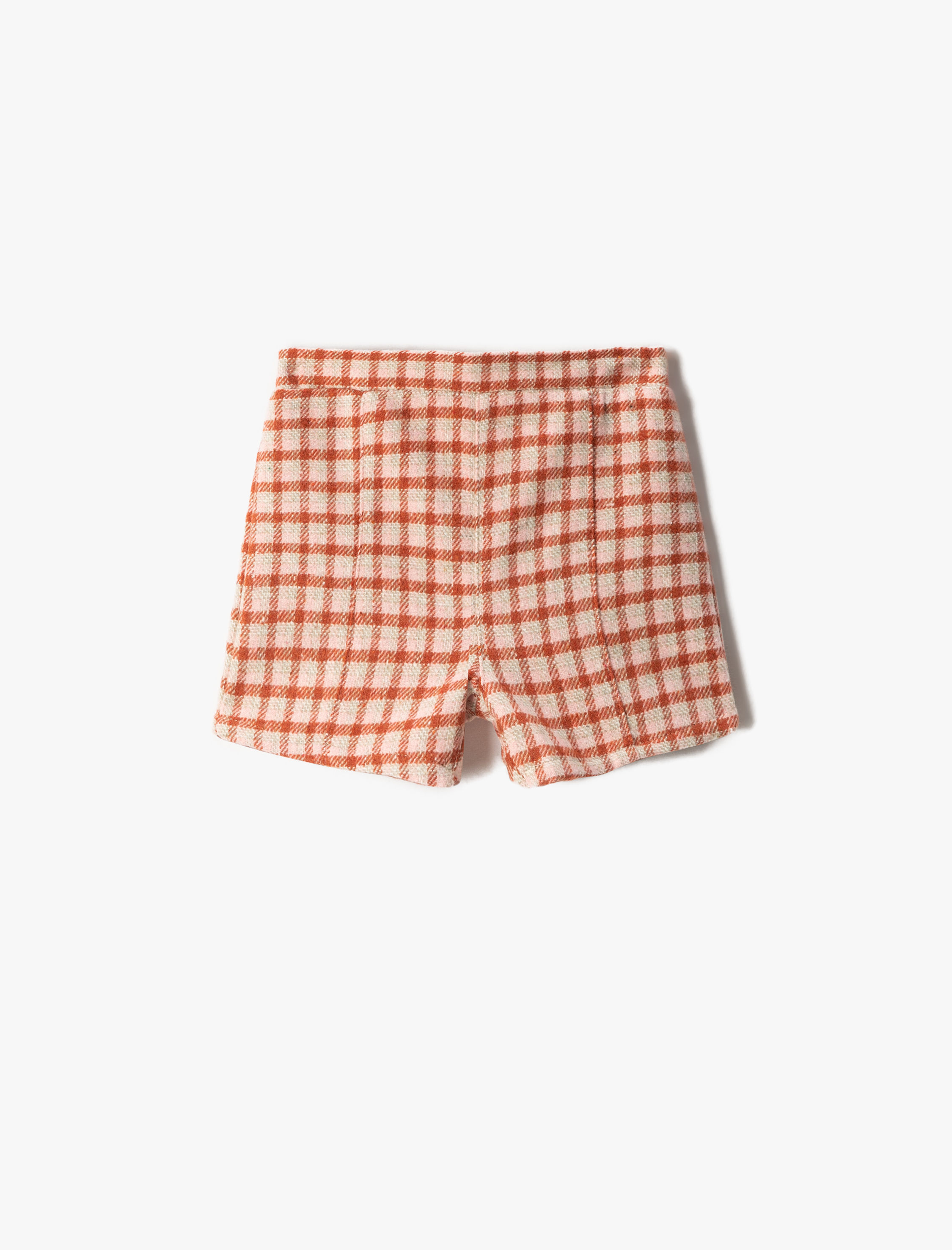  Kız Bebek Mini Şort Dikiş Detaylı Düğmeli