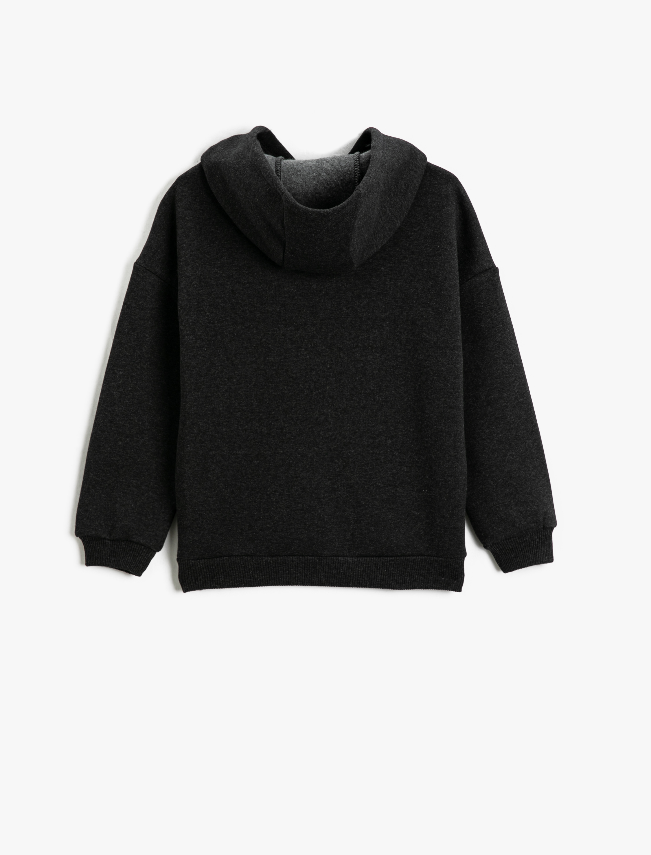  Kız Çocuk Kapşonlu Sweatshirt Grafiti Temalı Ayıcık Baskılı Uzun Kollu Şardonlu