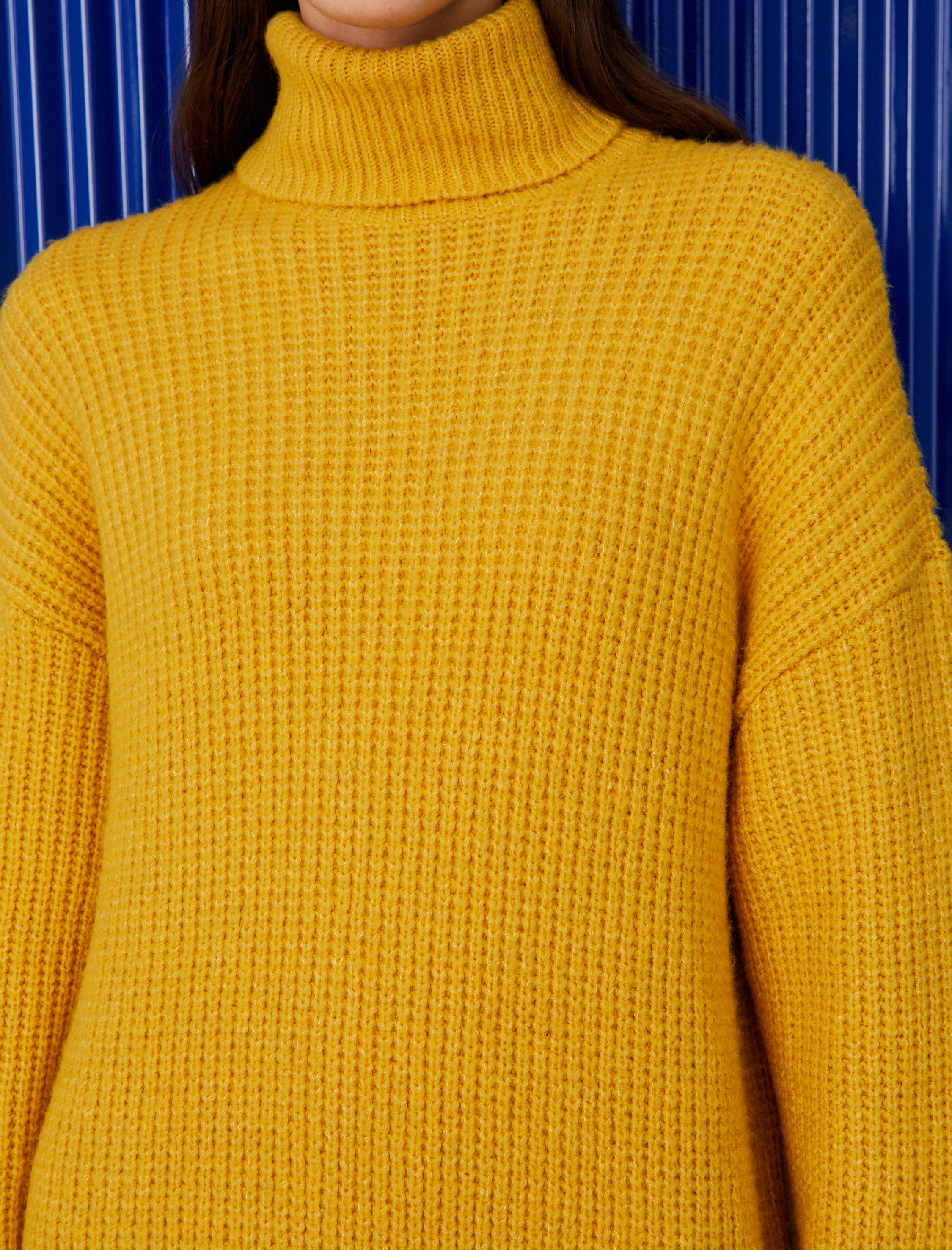   Melis Ağazat X Koton - Balıkçı Yaka Triko Mini Elbise