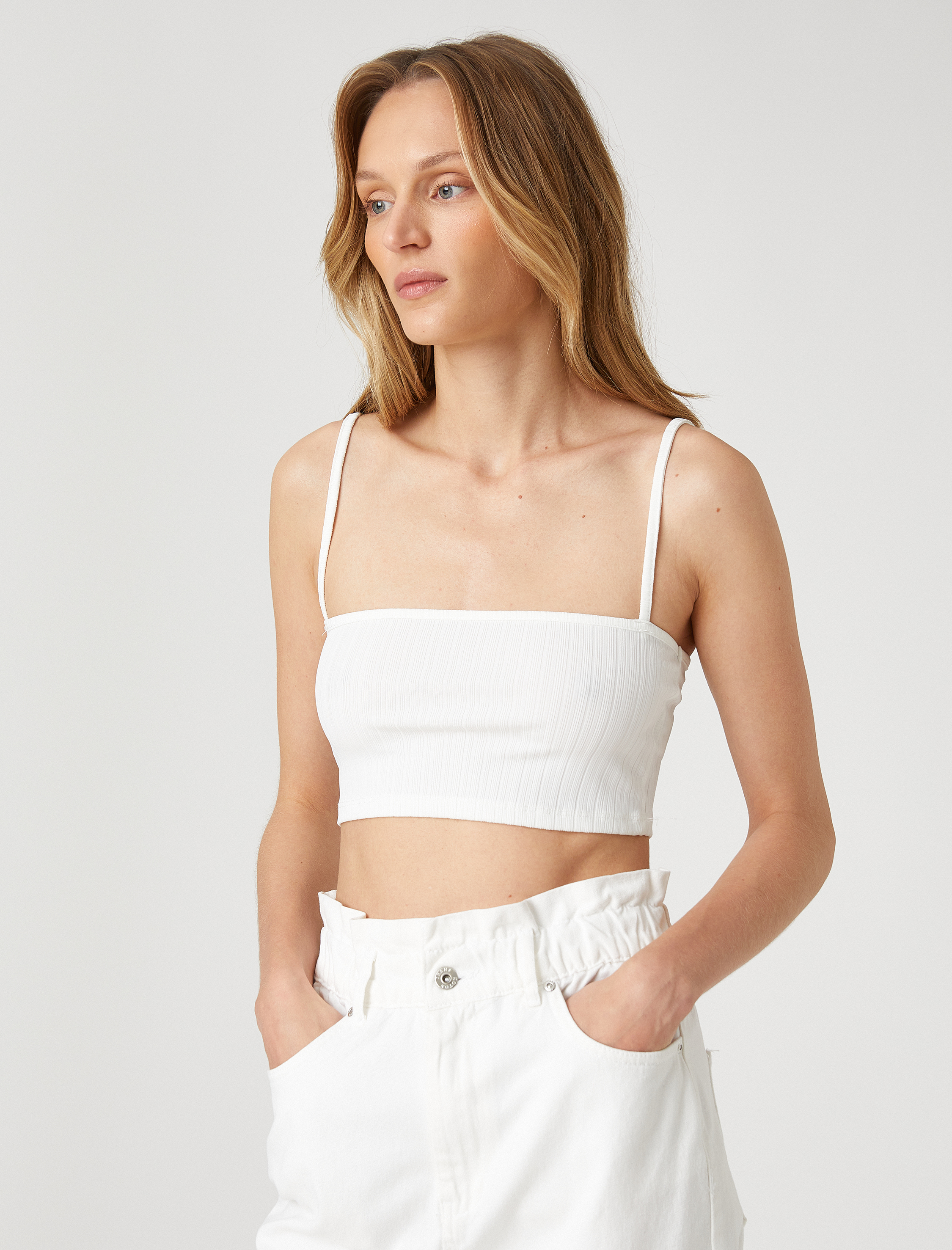   Crop Atlet İnce Askılı