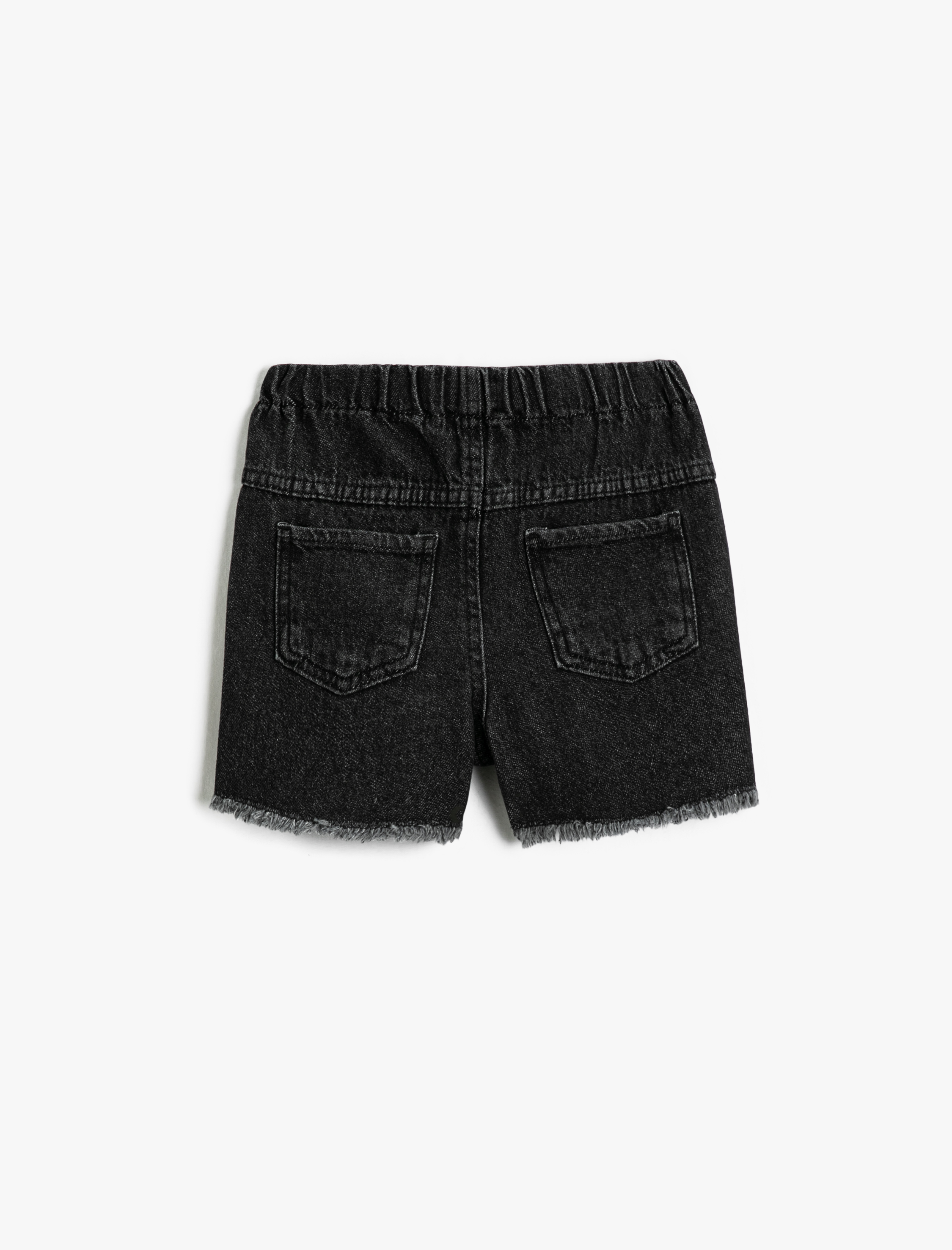  Kız Çocuk Kot Şort Etek Kruvaze Cepli Beli Ayarlanabilir Lastikli