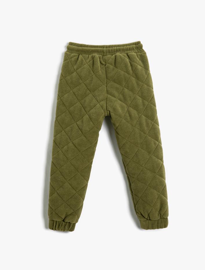 Erkek Çocuk Polar Jogger Eşofman Altı Kapitone Cepli Beli Bağlamalı