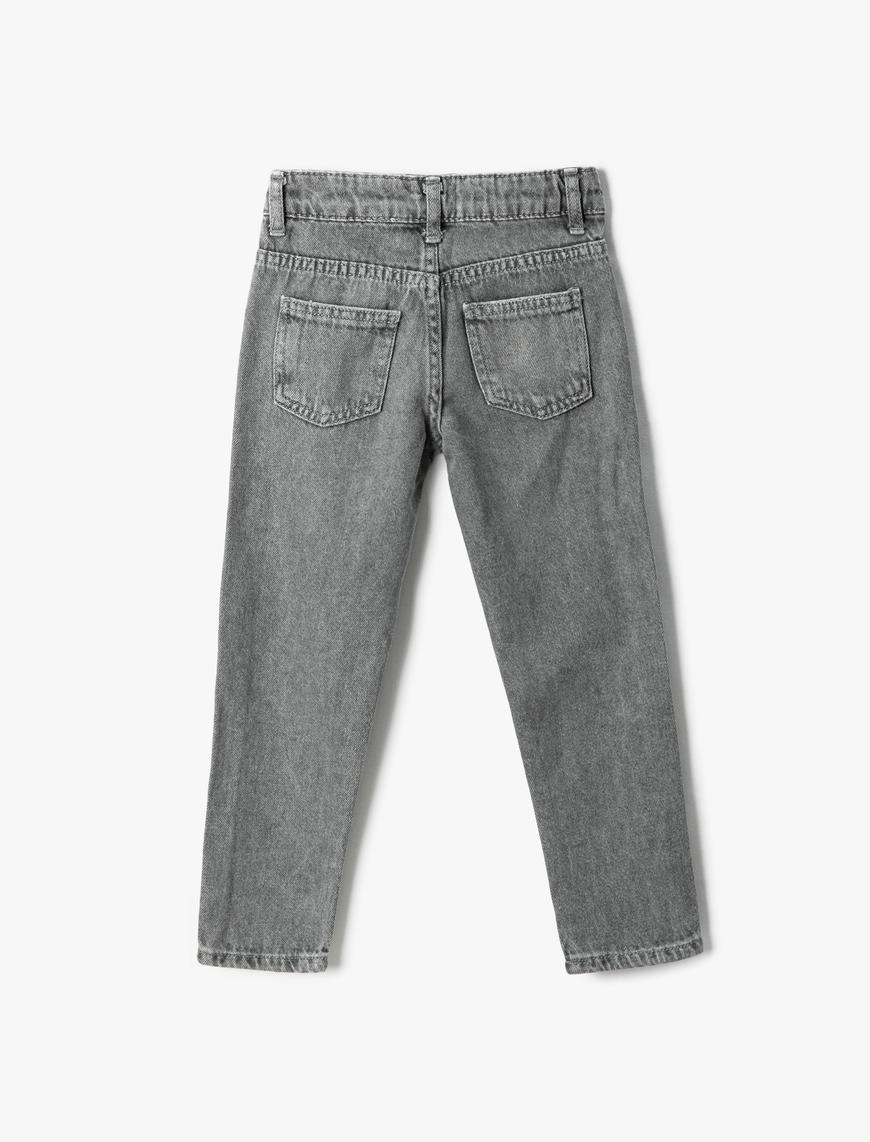  Erkek Çocuk Kot Pantolon Pamuklu Rahat Bol Kesim - Regular Jean