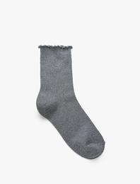 Basic Simli Çorap Fırfır Detaylı