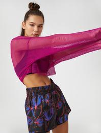Crop File Spor Sweatshirt