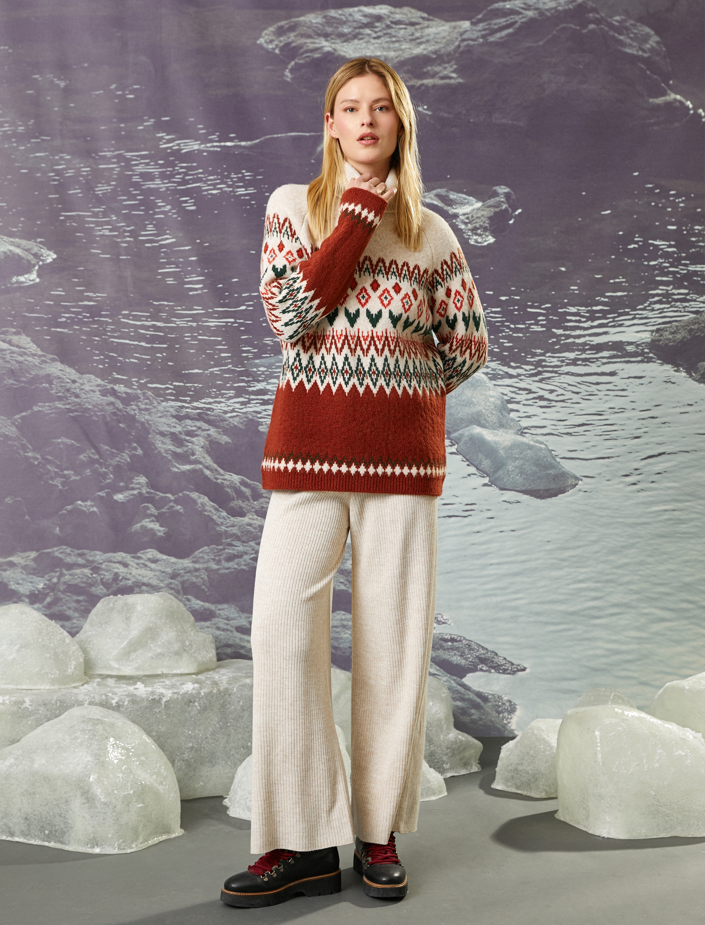   Koton X Şahika Ercümen - Boğazlı Yaka Örgü Kazak