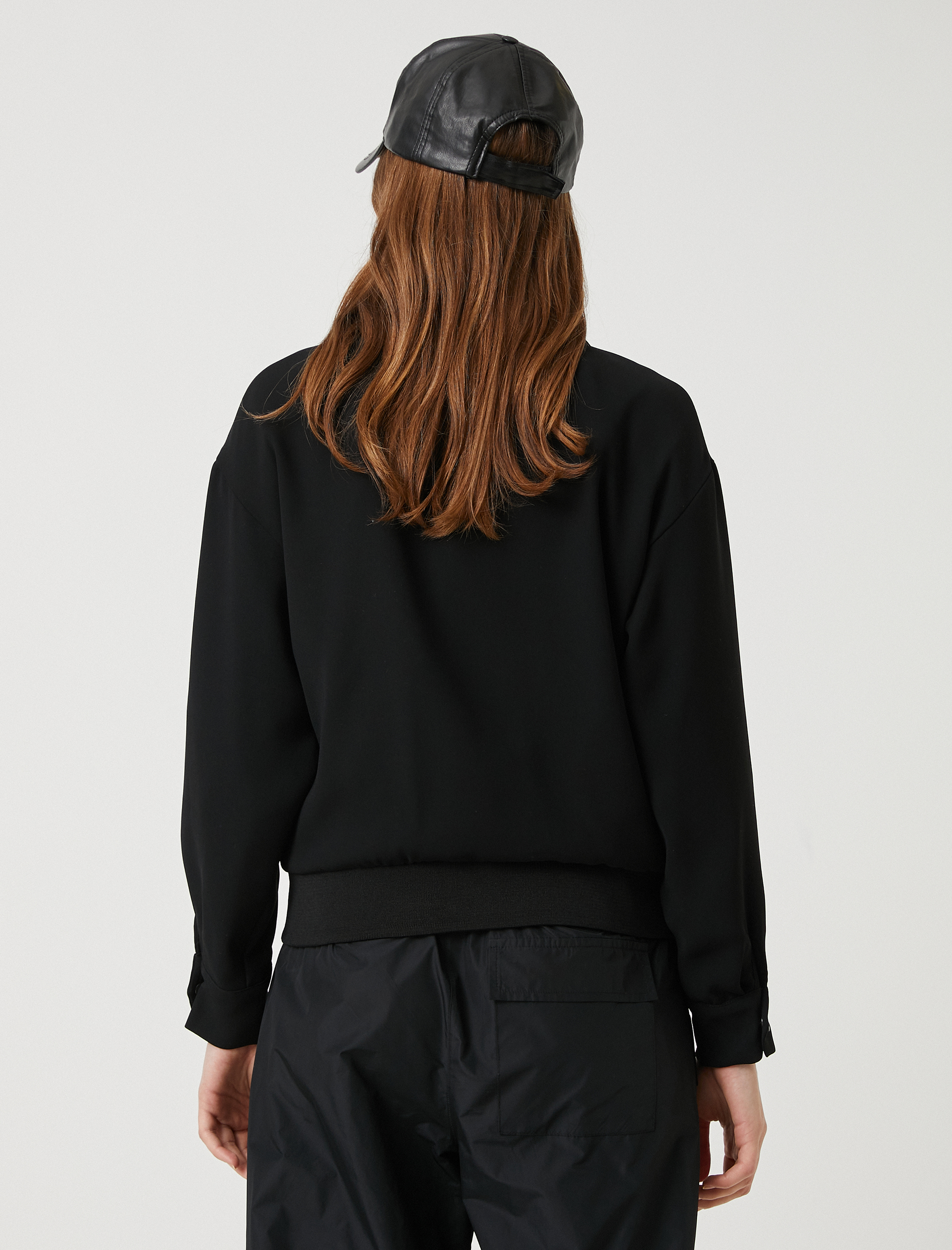   Fermuarlı Pilot Ceket Gömlek Yaka