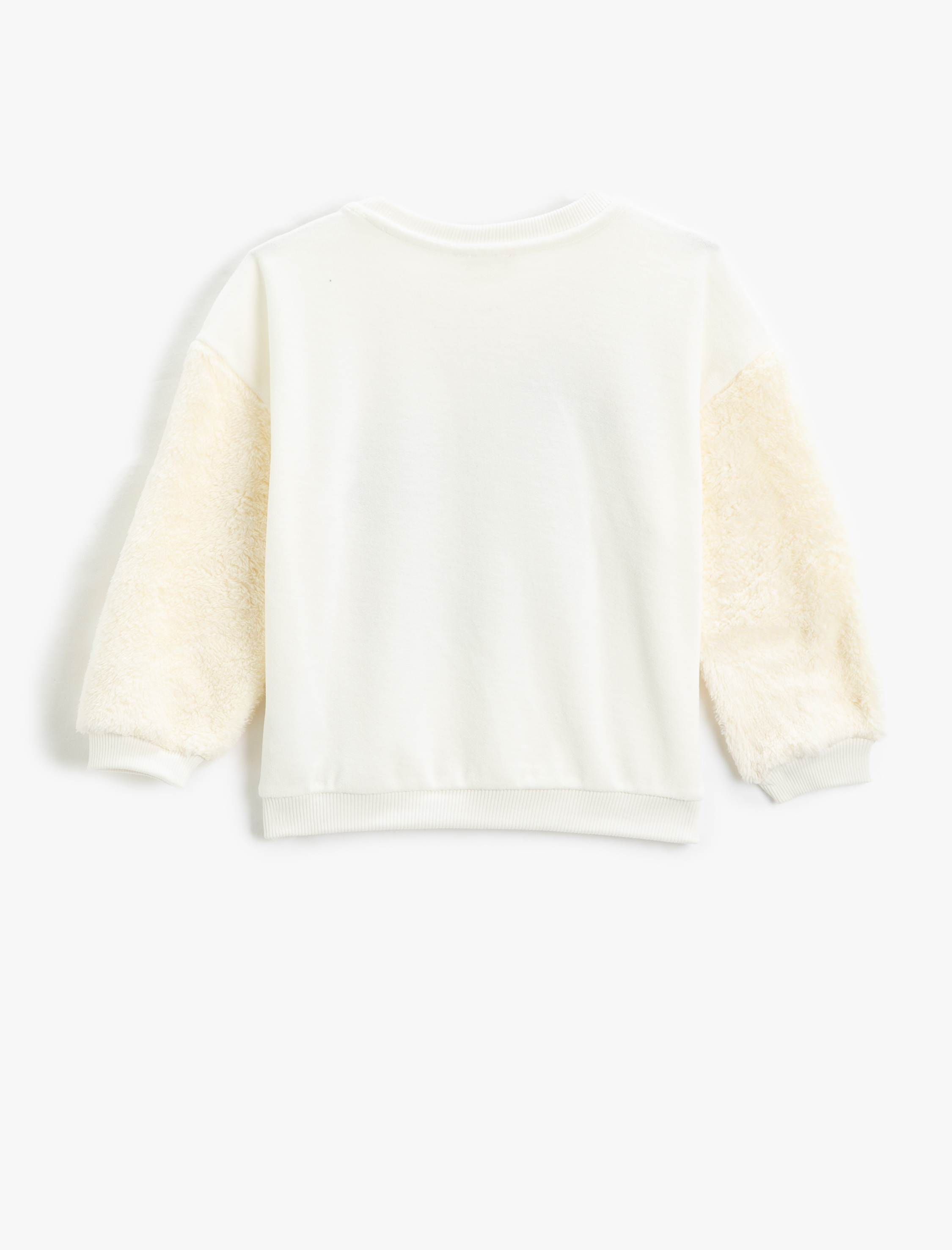  Kız Çocuk Yılbaşı Temalı Peluş Detaylı  Sweat Pul-Payet İşleme Detaylı
